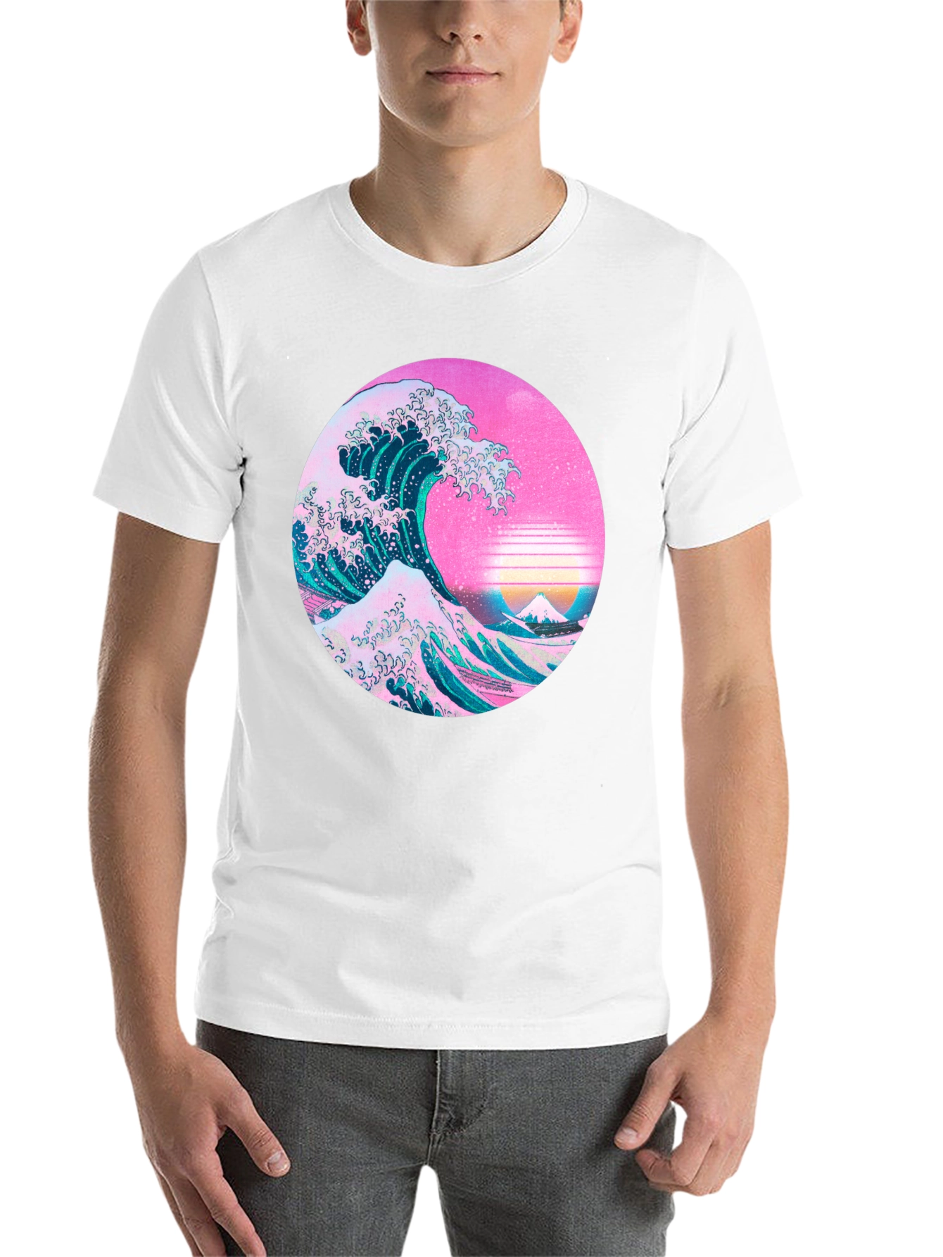 Black Great Wave Aesthetic T-Shirt view 14
