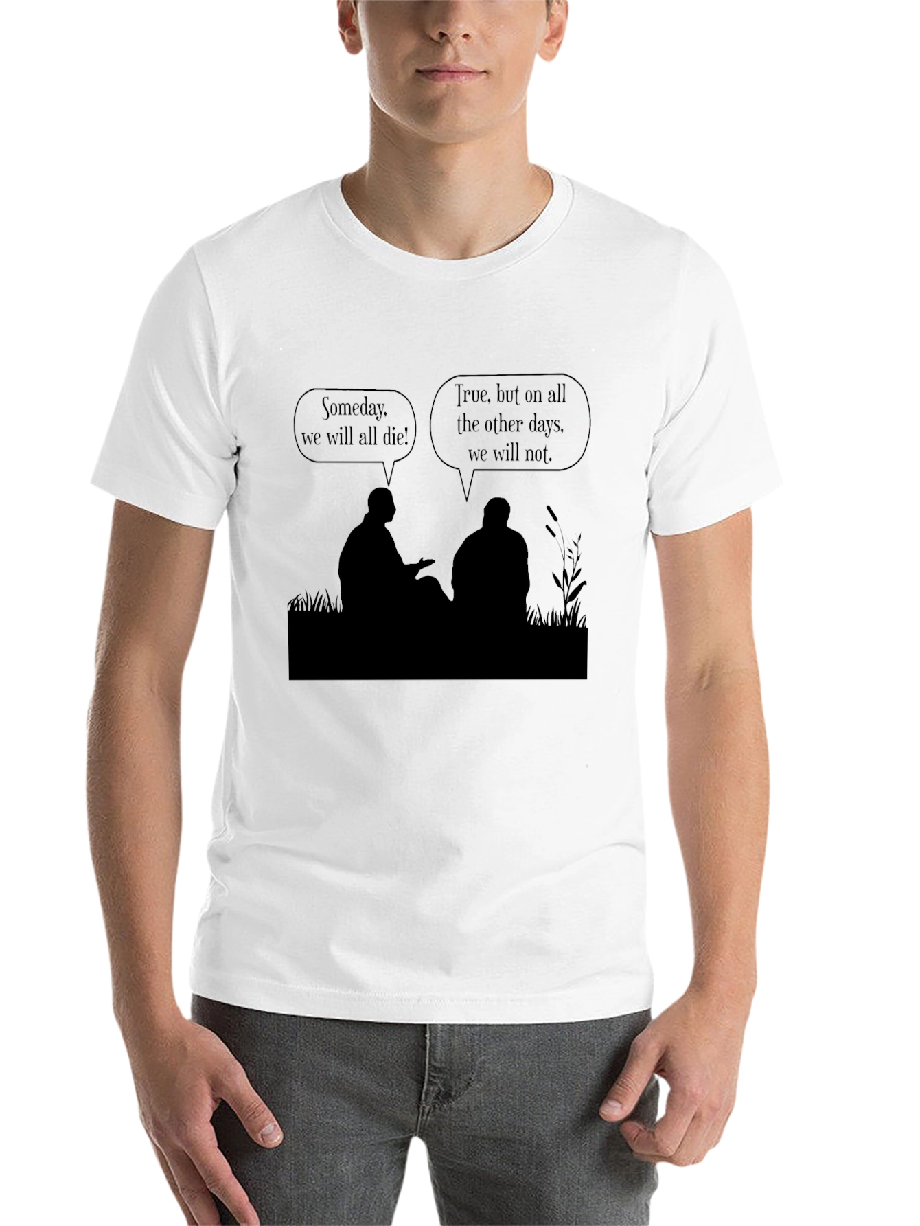 Black Philosophical T-Shirt - Someday We Will All Die view 14