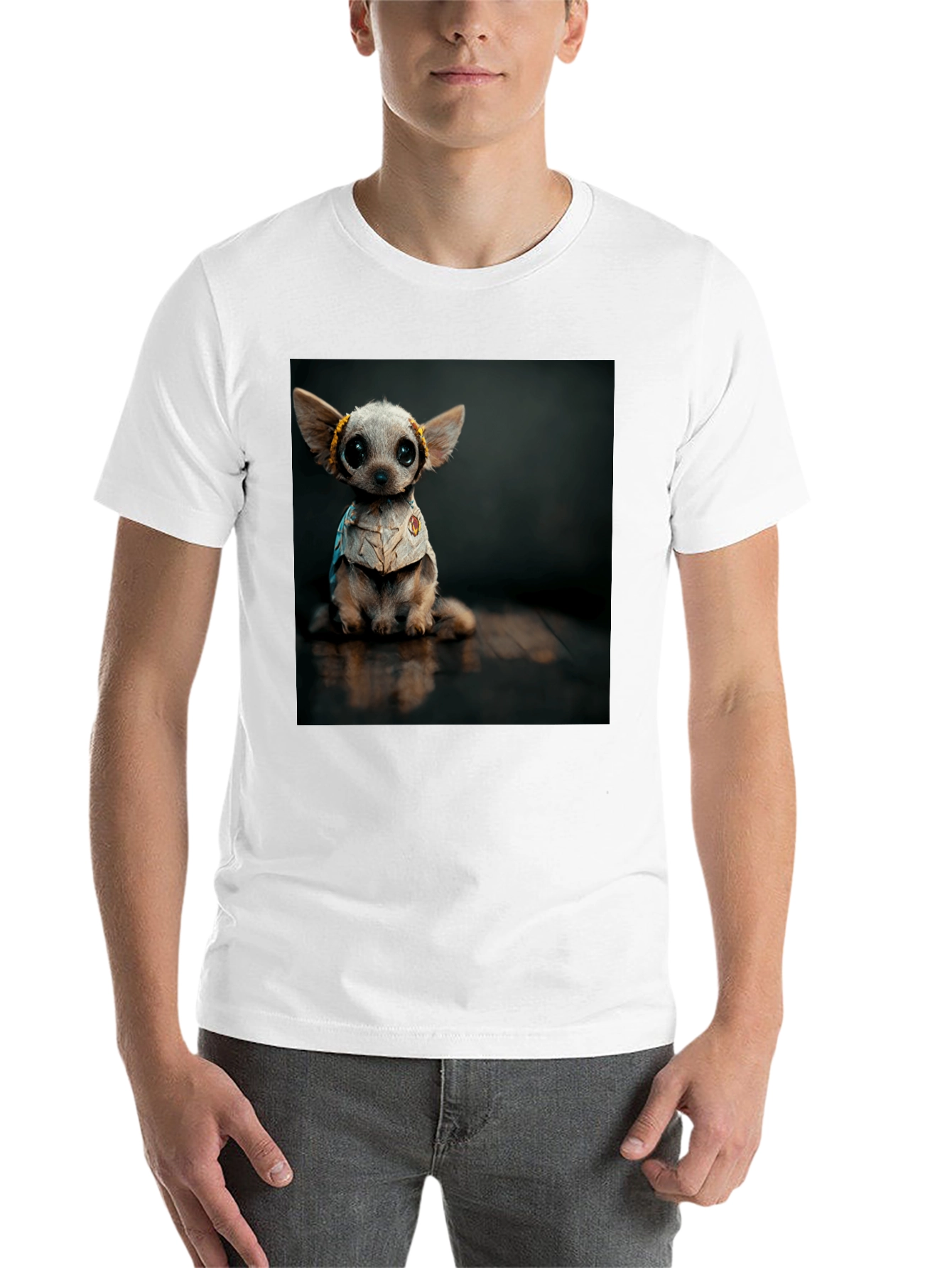 Black Cute Chihuahua Dog T-Shirt view 14