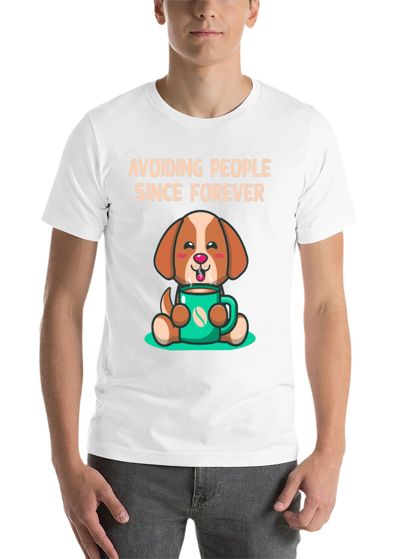 Black Avoiding People Dog T-Shirt view 14