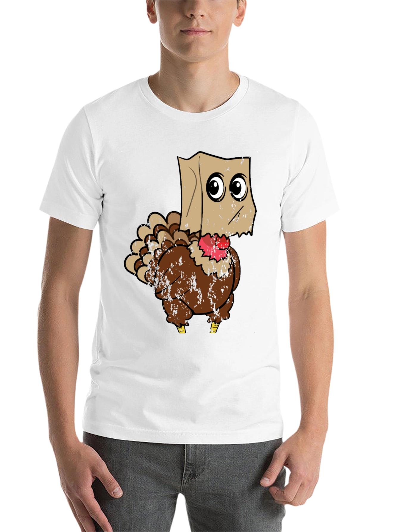 Black Turkey with Paper Bag T-Shirt view 14