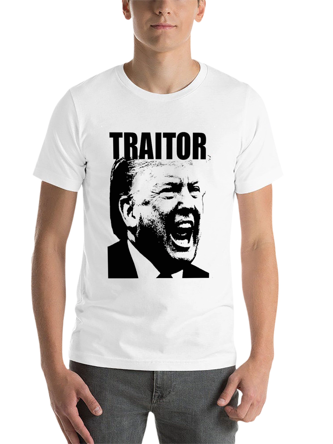 Black Traitor Graphic Tee - Political Statement Shirt view 14