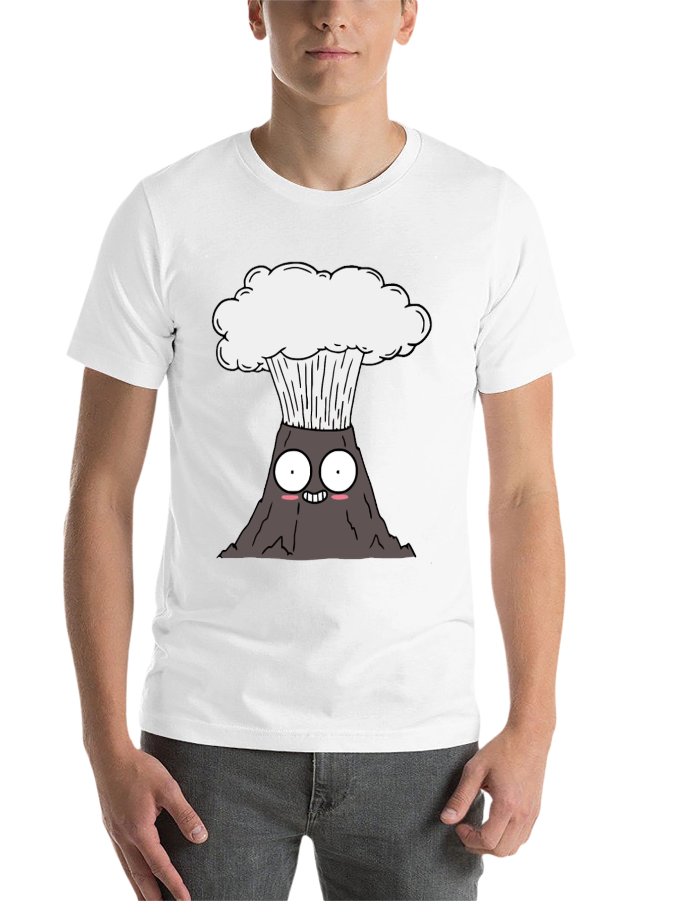 Black Kawaii Volcano Explosion T-Shirt - Black view 14