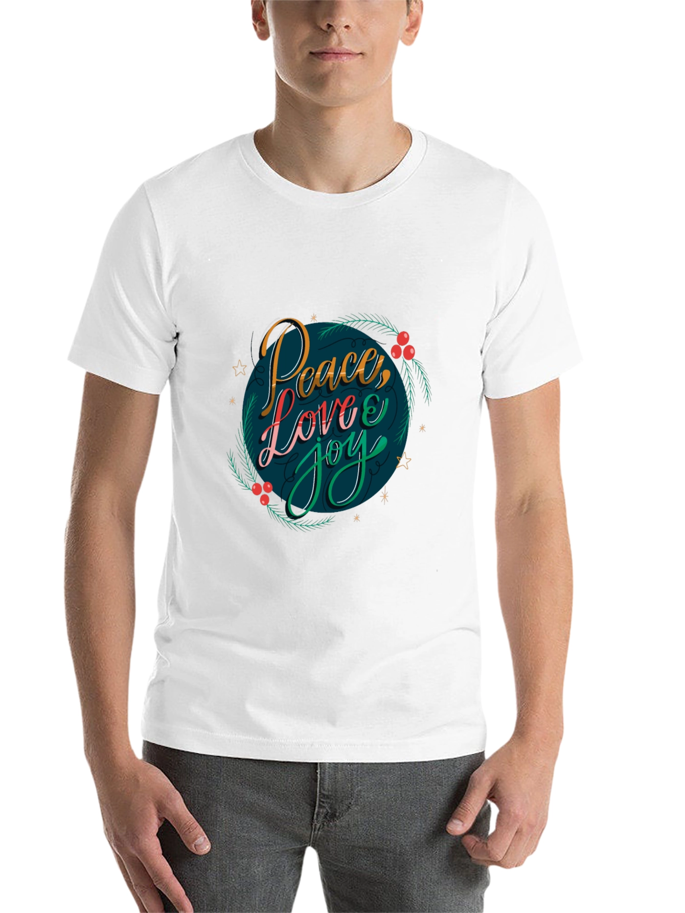 Black Peace Love Joy Holiday Graphic Tee view 14