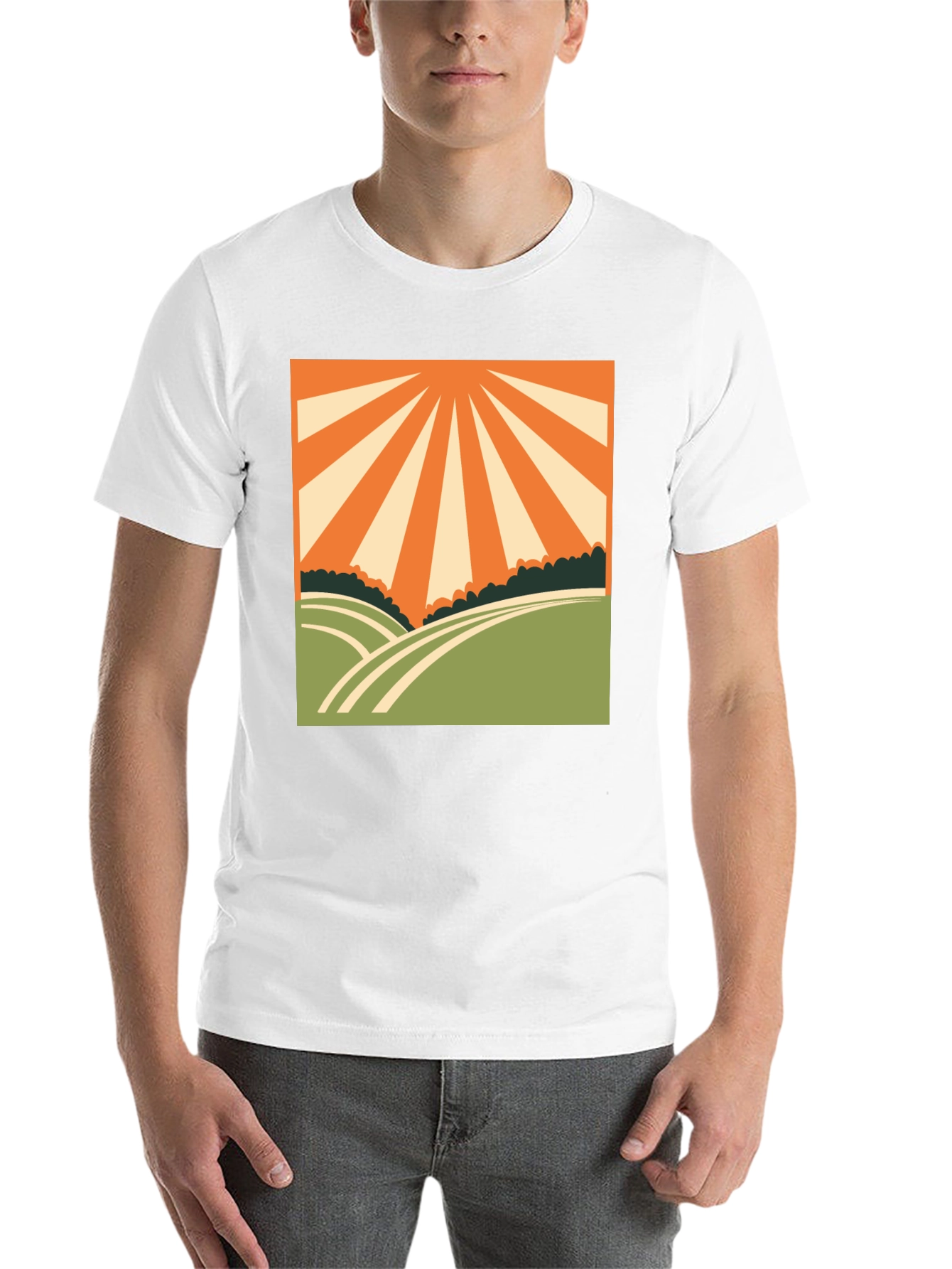 Black Retro Sunrise Graphic Tee - Vintage Inspired Design view 14
