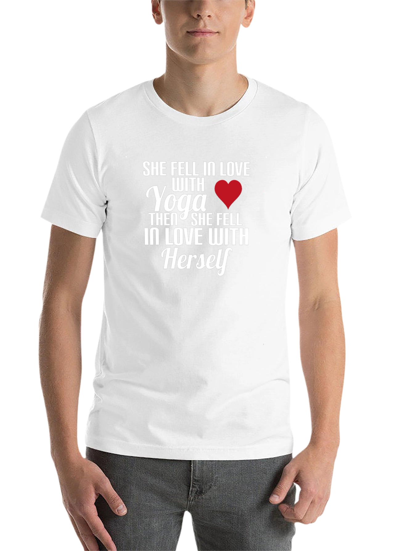 Black Yoga Lover Graphic Tee: She Fell In Love view 14