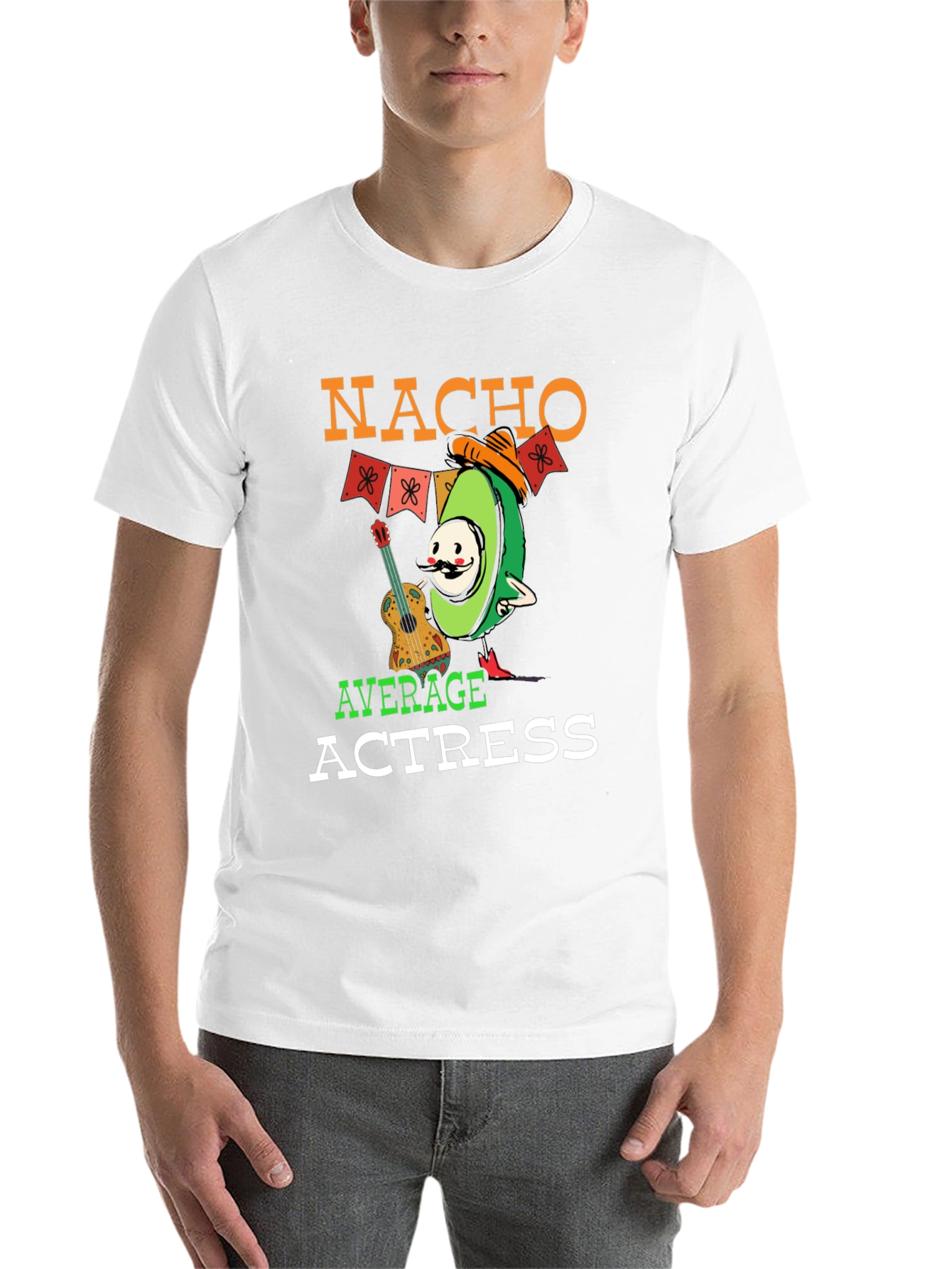 Black Nacho Average Actress Graphic T-Shirt view 14