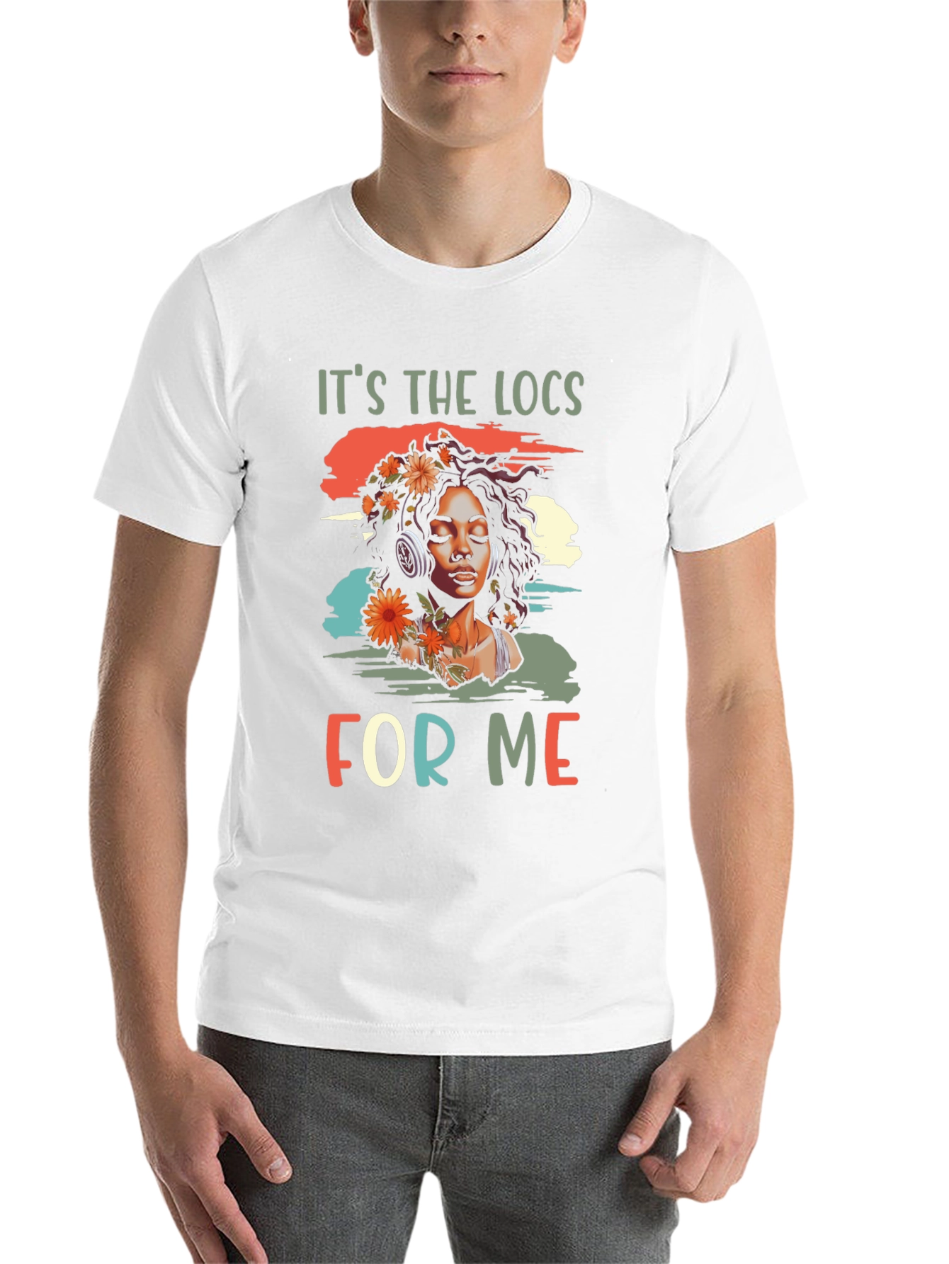 Black It's the Locs For Me Graphic T-Shirt view 14