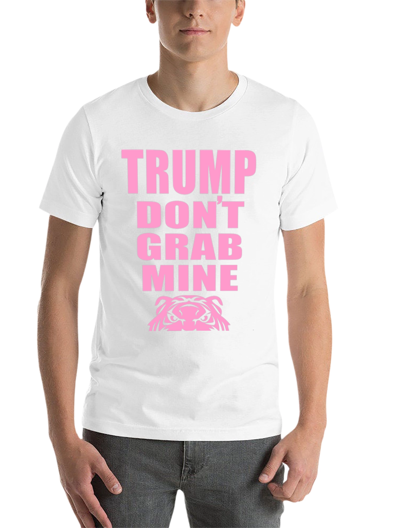 Black Trump Don't Grab Mine Funny T-Shirt view 14