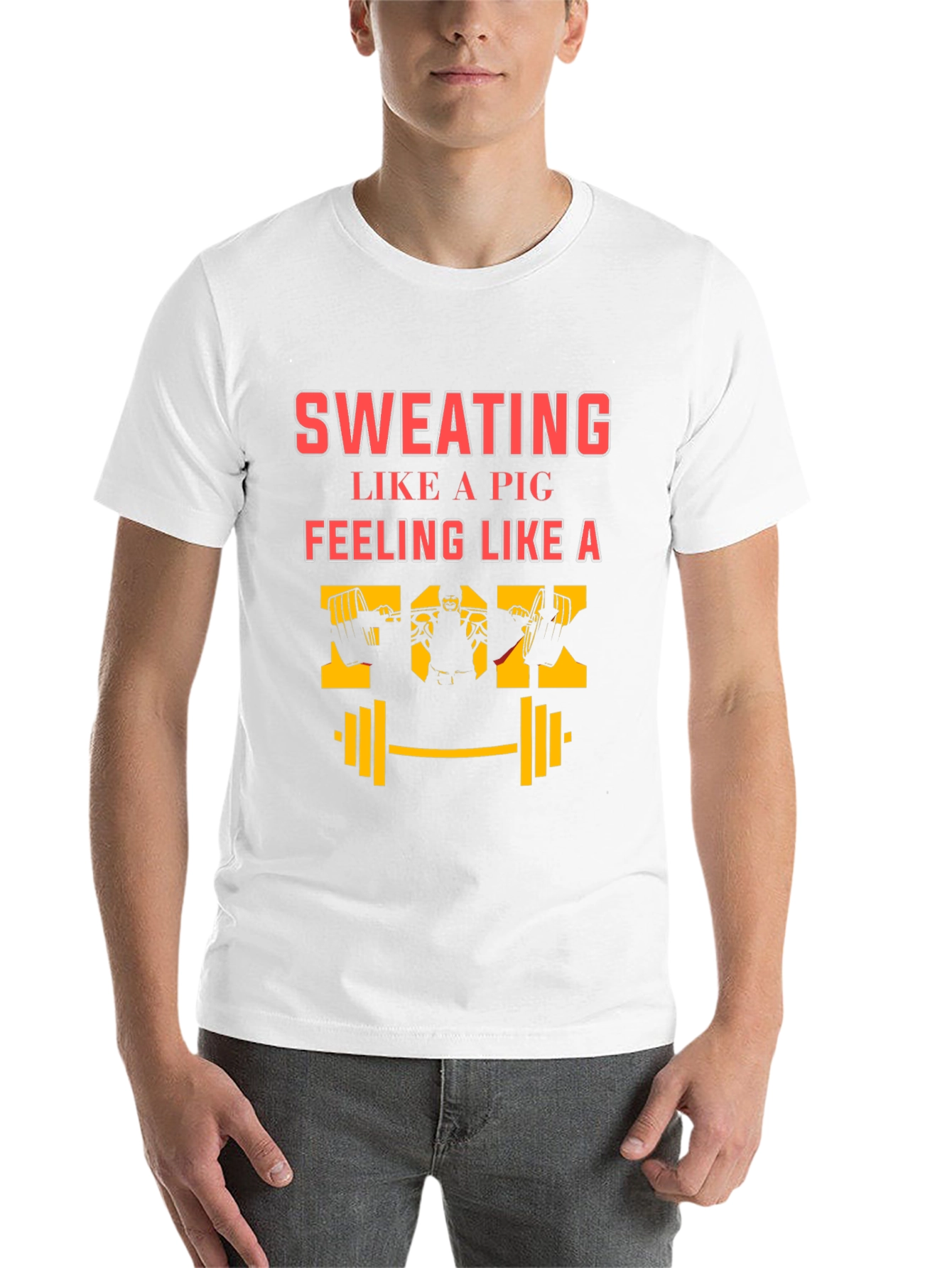 Black Sweating Pig Funny Workout Graphic Tee view 14