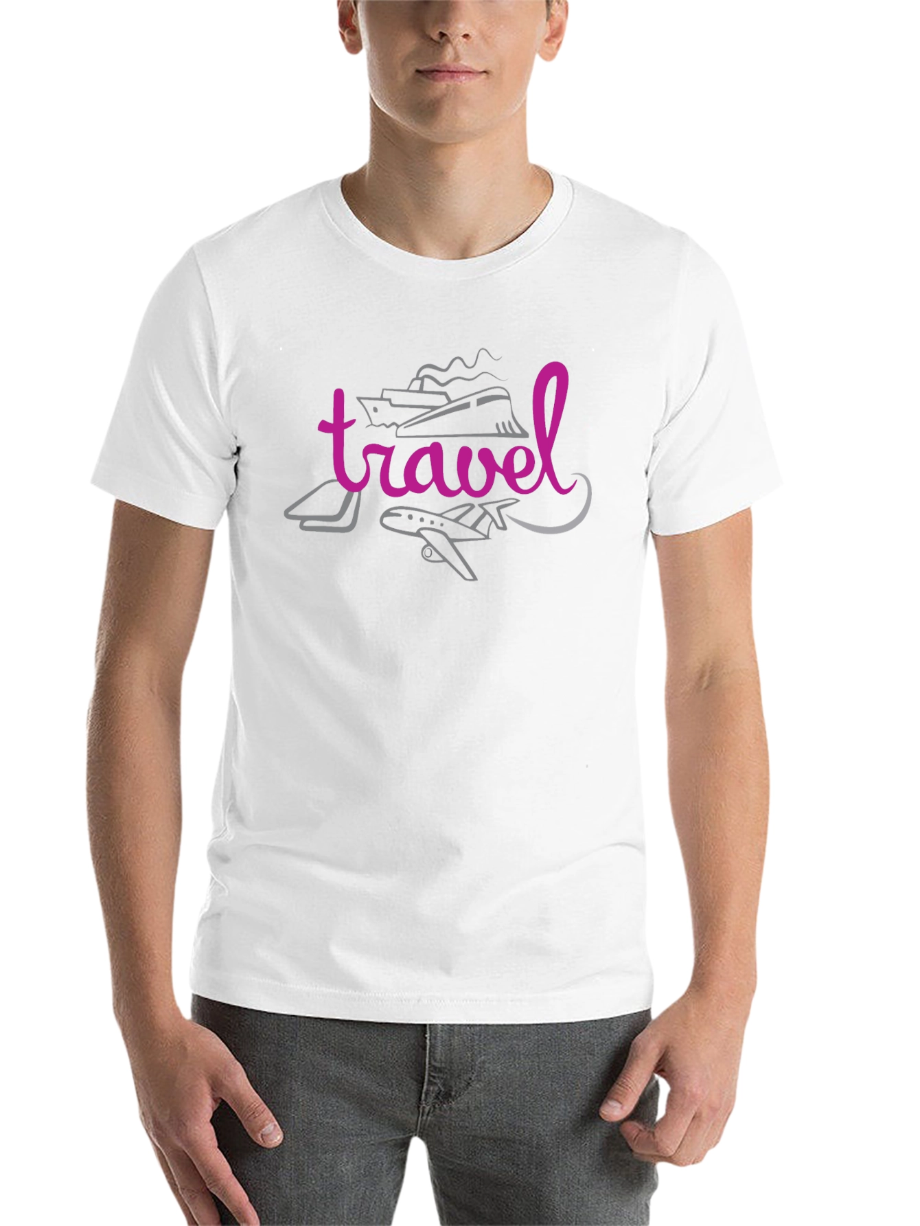 Black Travel Graphic Black T-Shirt view 14