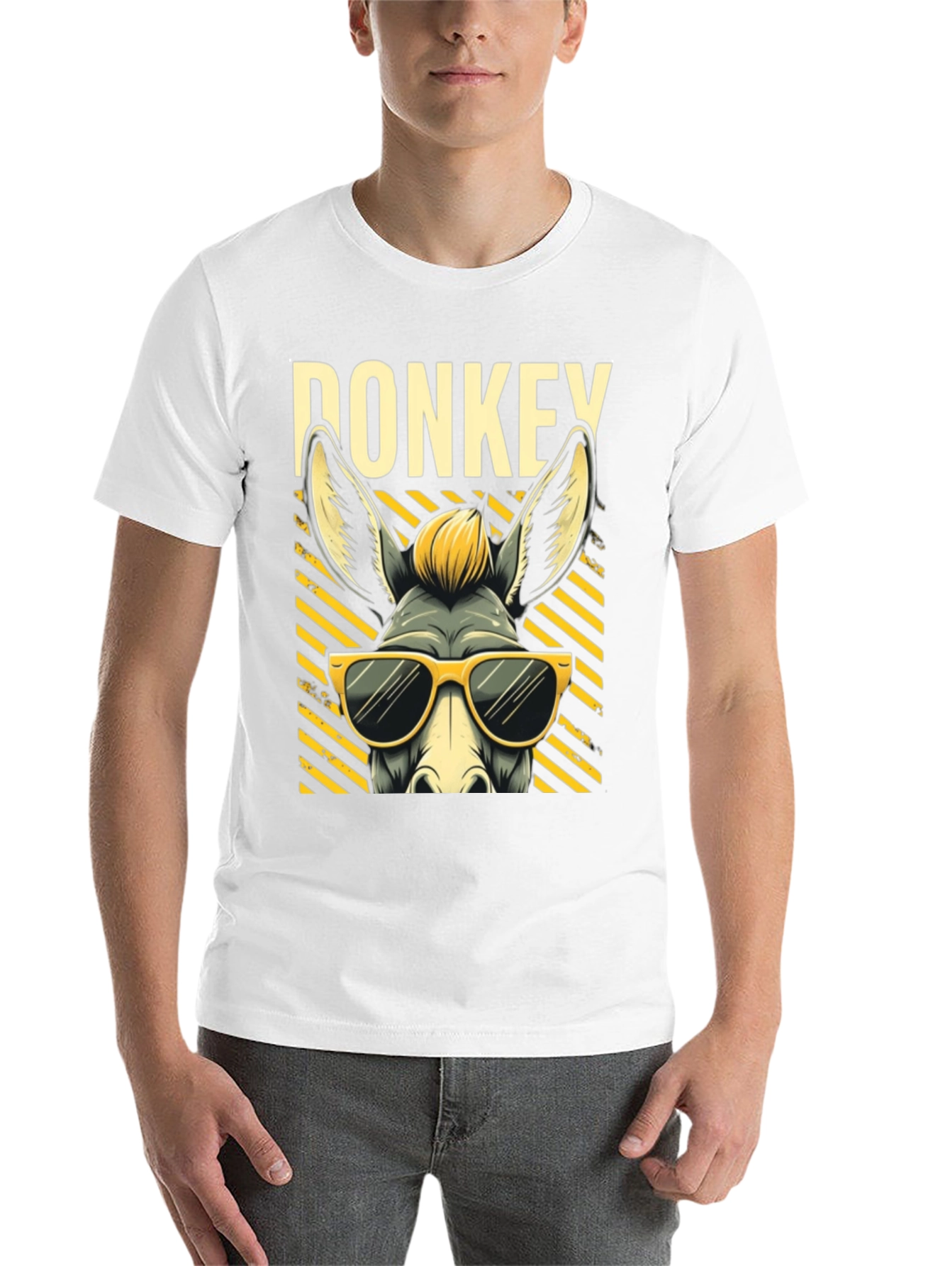 Black Cool Donkey T-Shirt - Fun Graphic Tee view 14