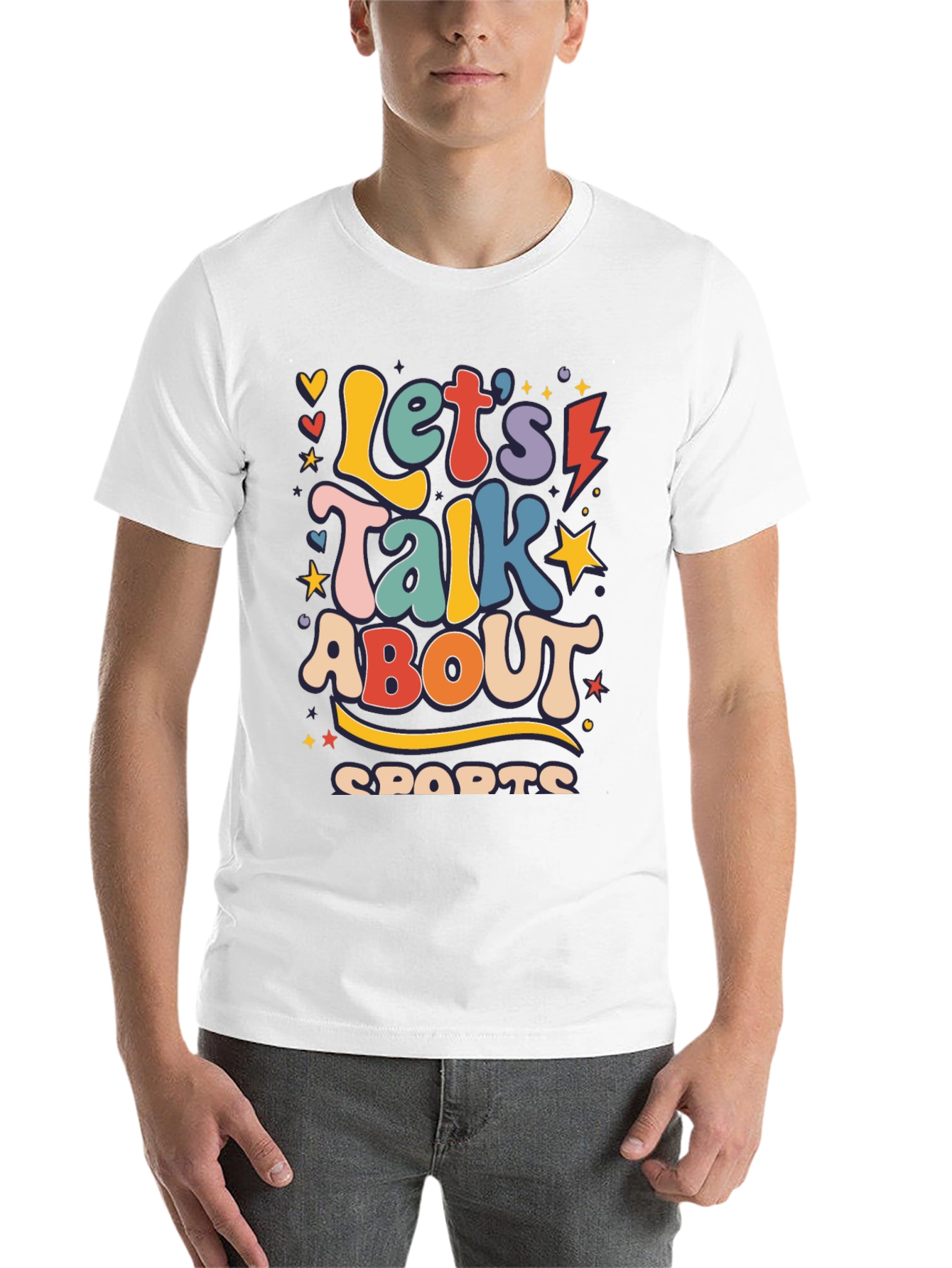 Retro Let's Talk About Sports Graphic Tee - 14