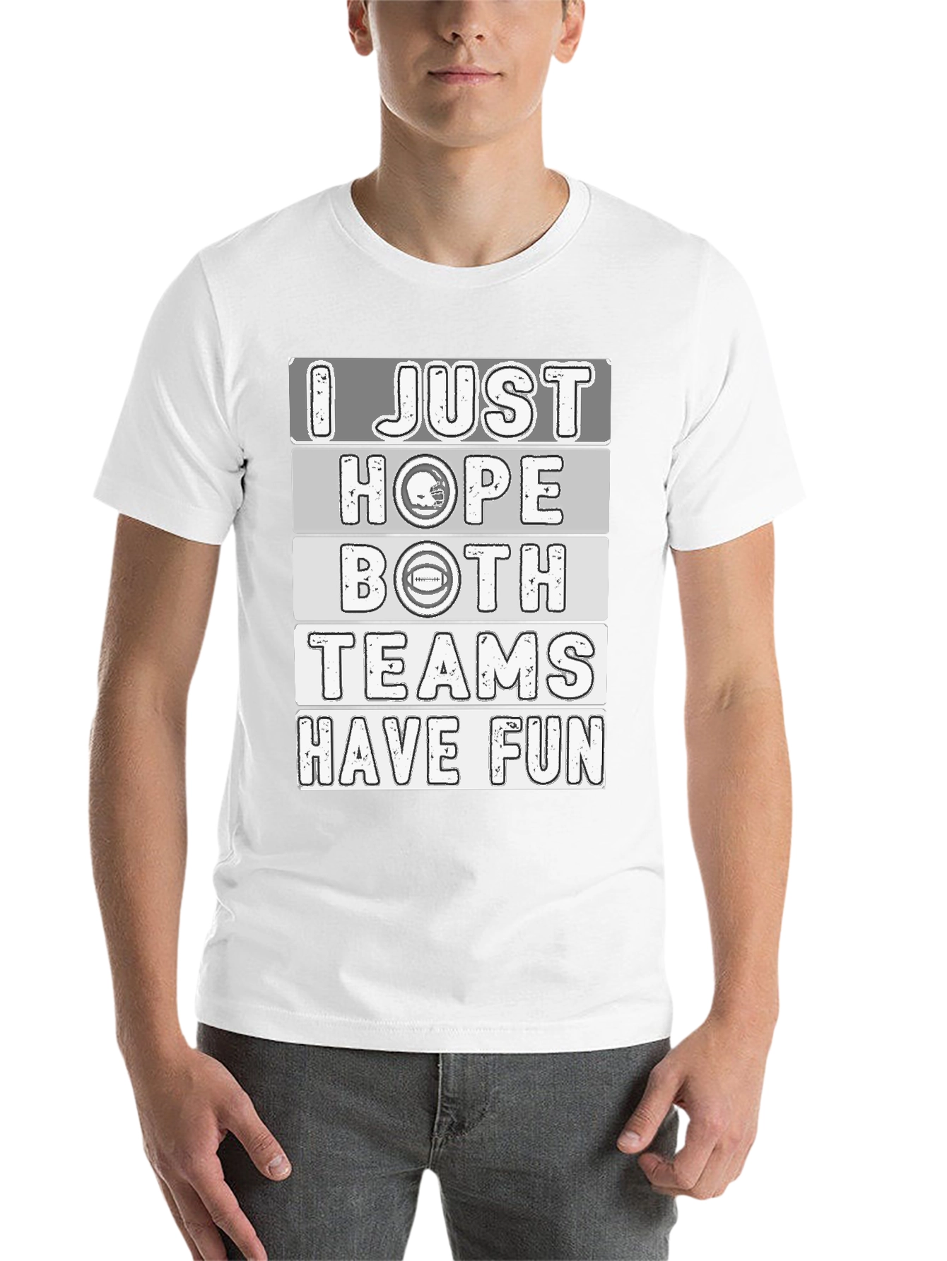 Black Funny Football Fan T-Shirt - I Just Hope Both Teams Have Fun view 14