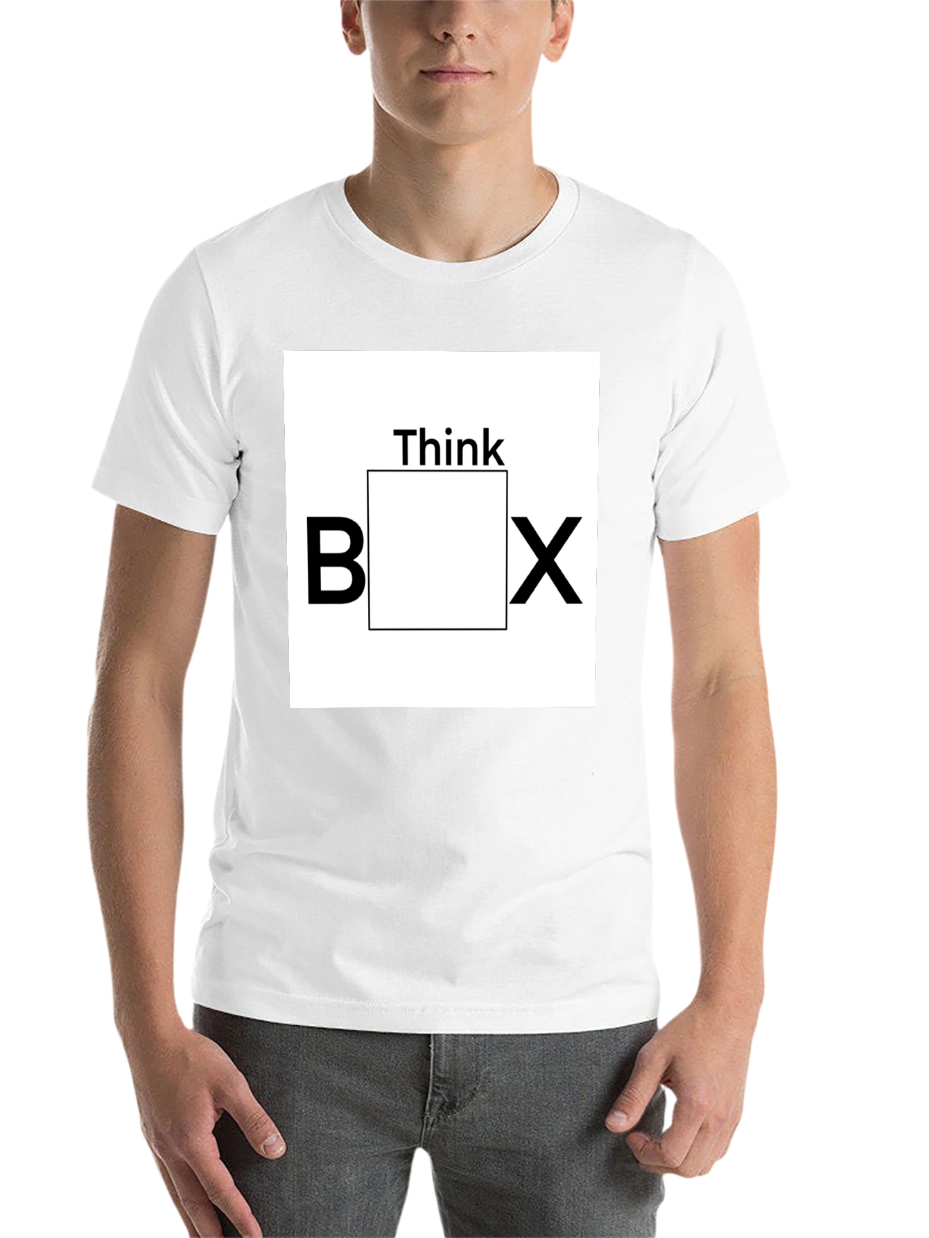 Black Think Outside the Box Graphic Tee - Black view 14