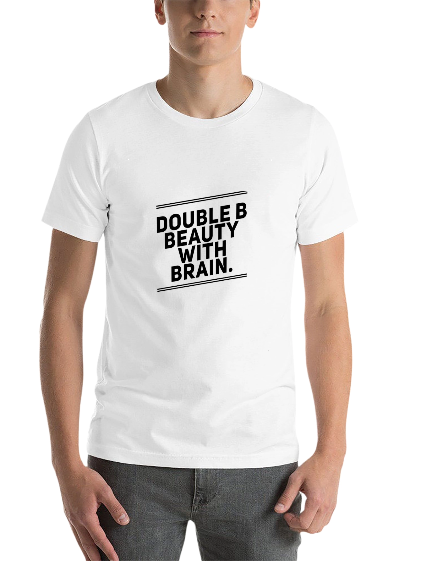 Black Double B Beauty With Brain Black T-Shirt view 14