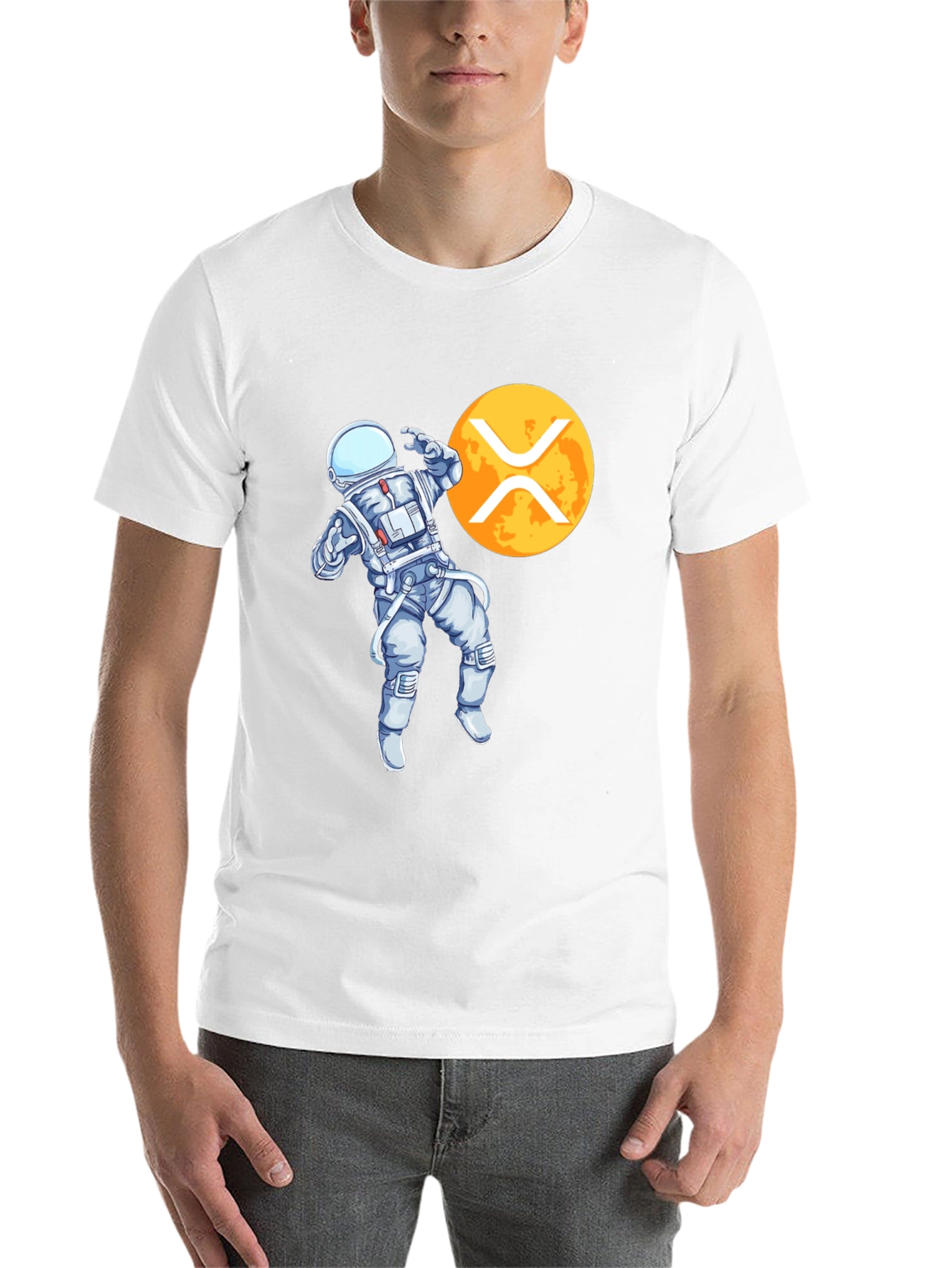 Black Astronaut XRP Crypto Black T-Shirt view 14