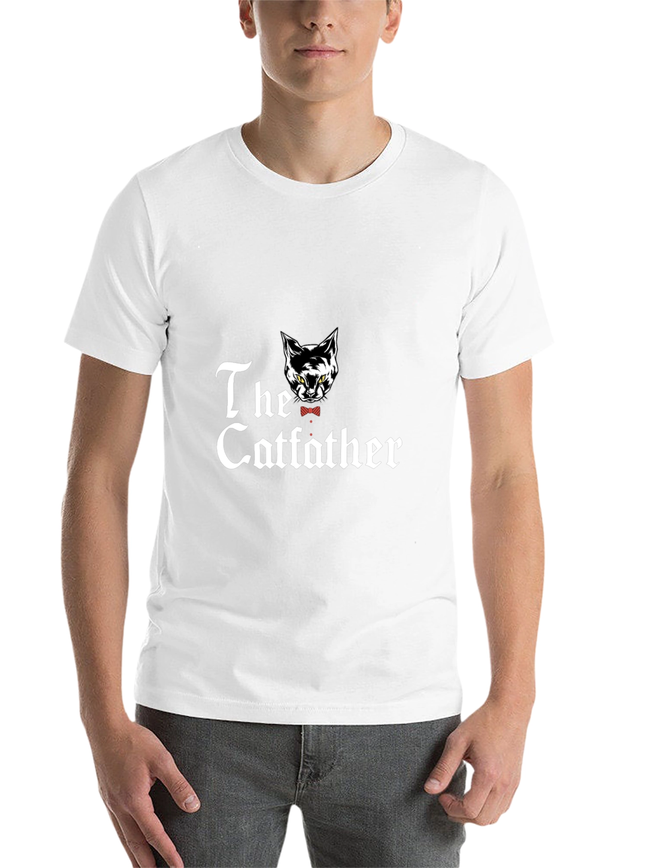 Black The Catfather T-Shirt -  Men's Black Tee view 14