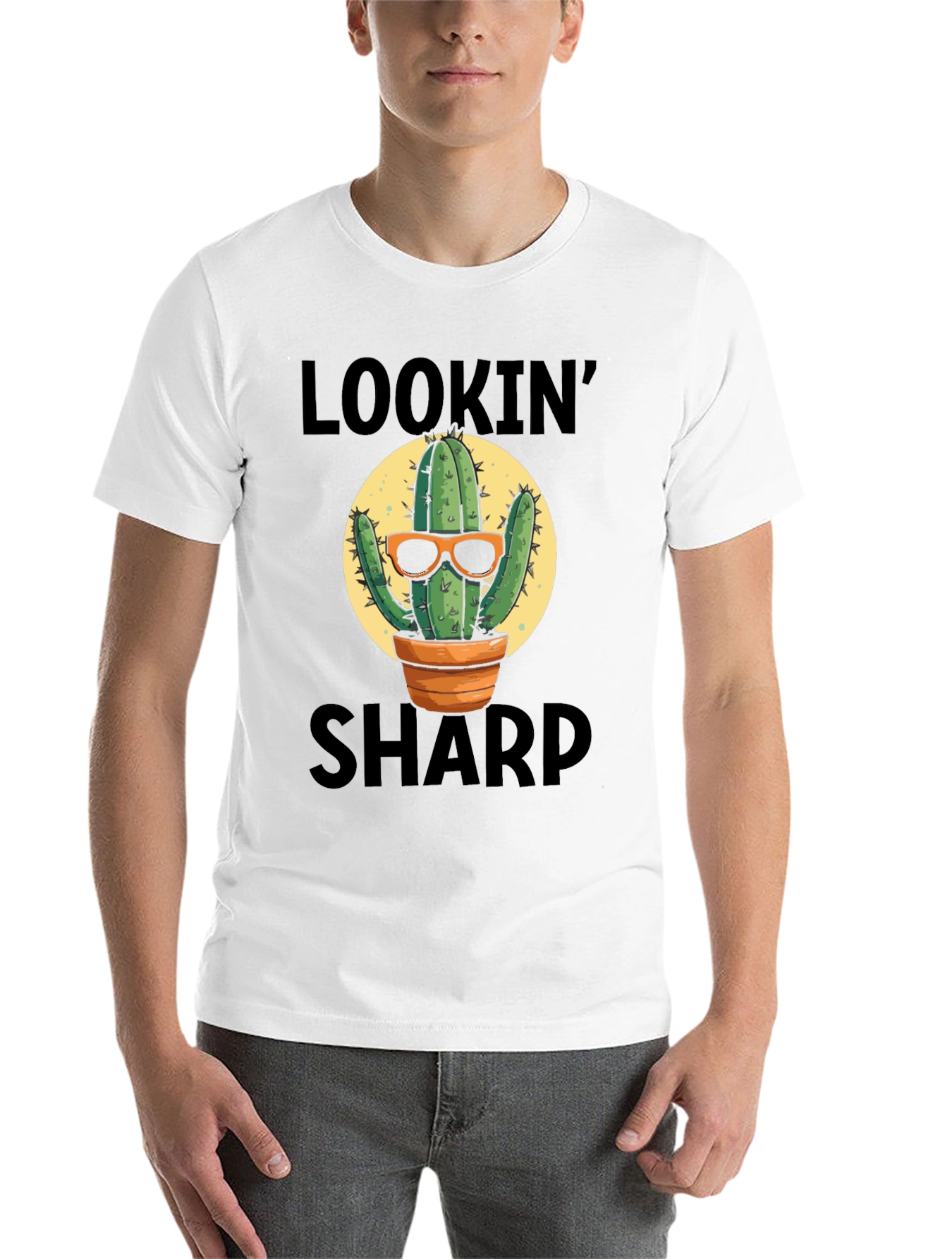Black Lookin' Sharp Cactus T-Shirt - Unisex view 14