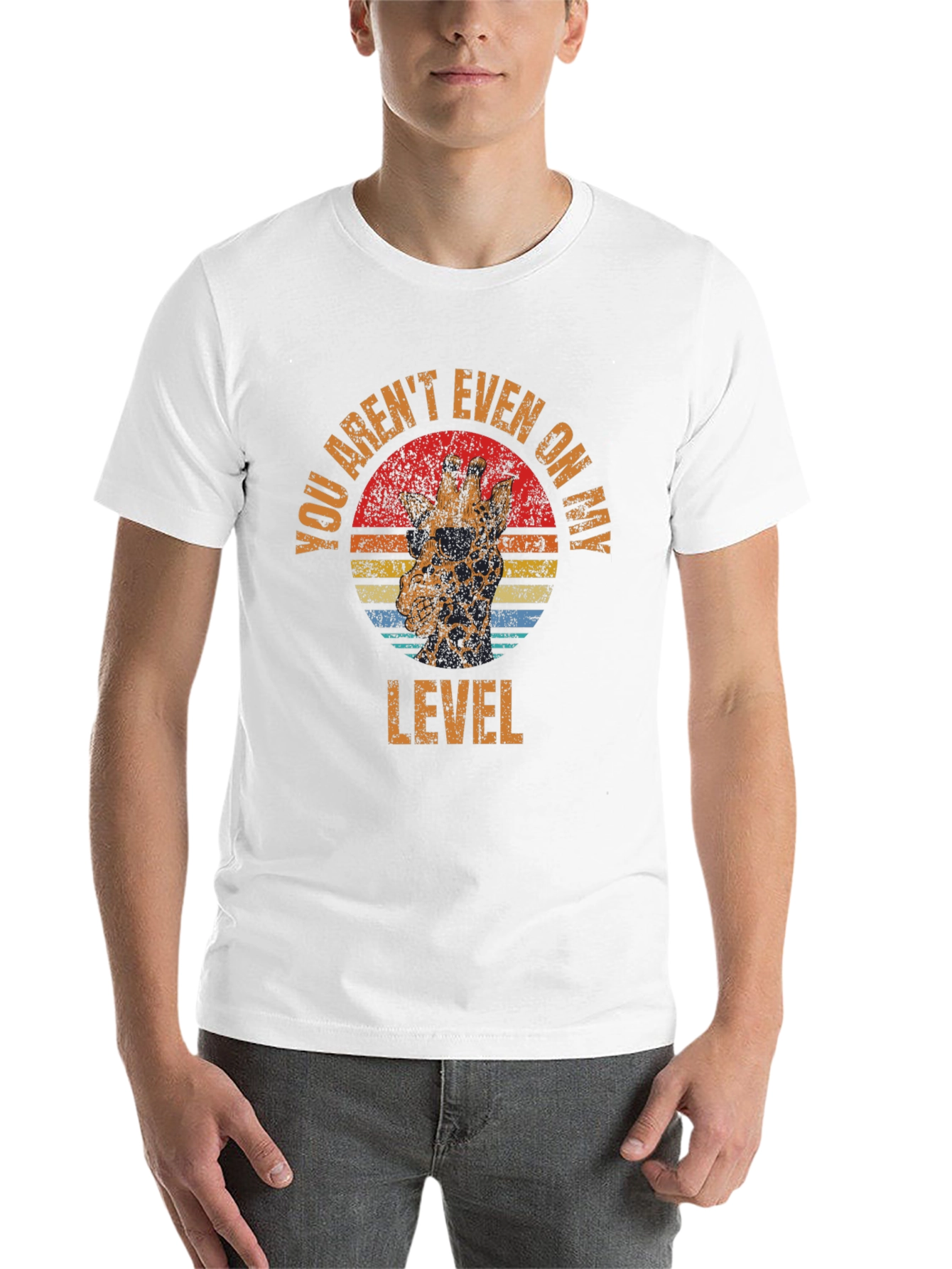 Black Funny Giraffe T-Shirt - You Aren't Even on My Level view 14