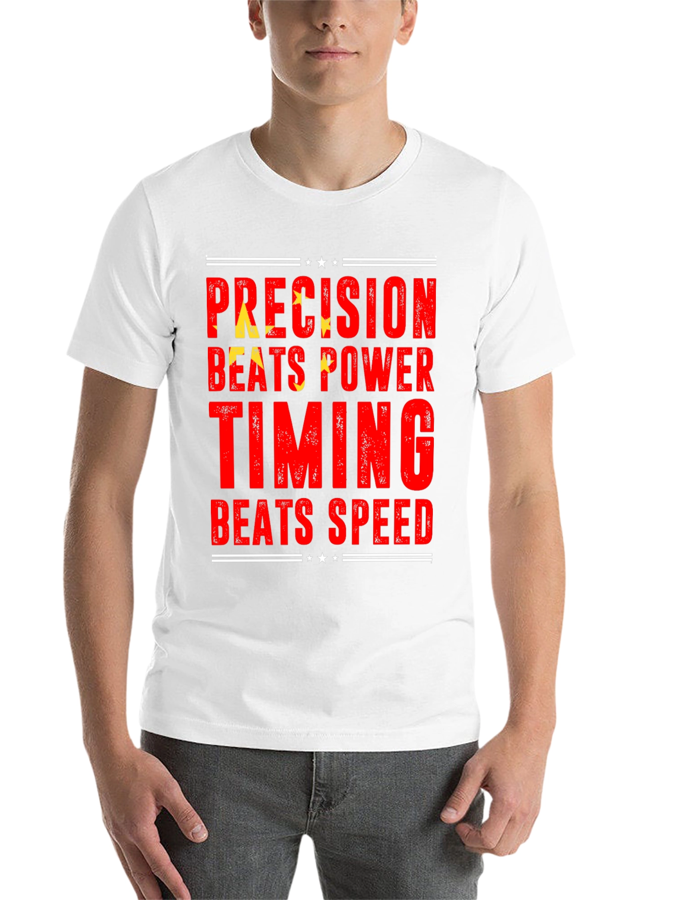 Black Precision Beats Power Timing Speed Tee view 14