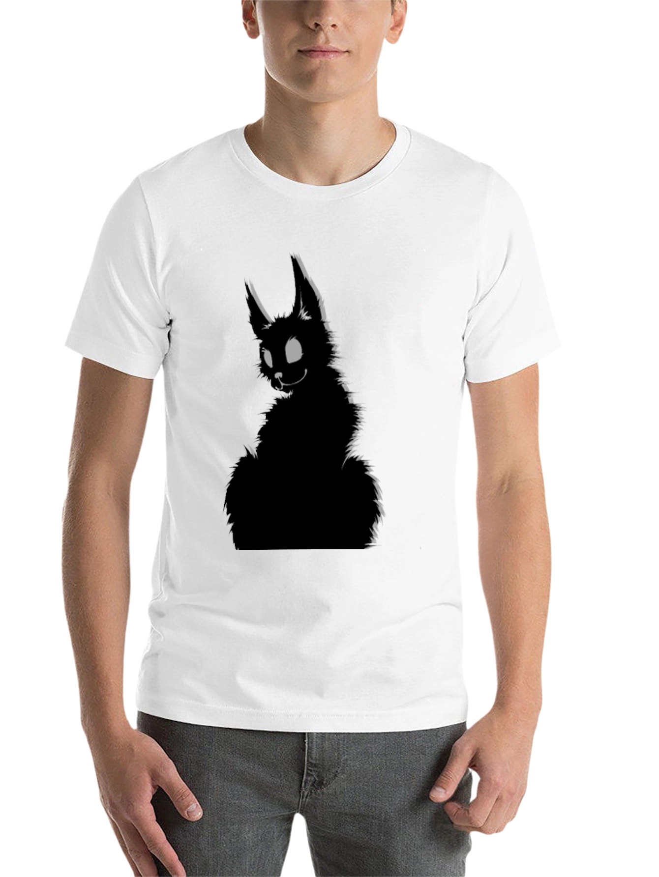 Black Black Cat Graphic T-Shirt - Men's Casual Tee view 14