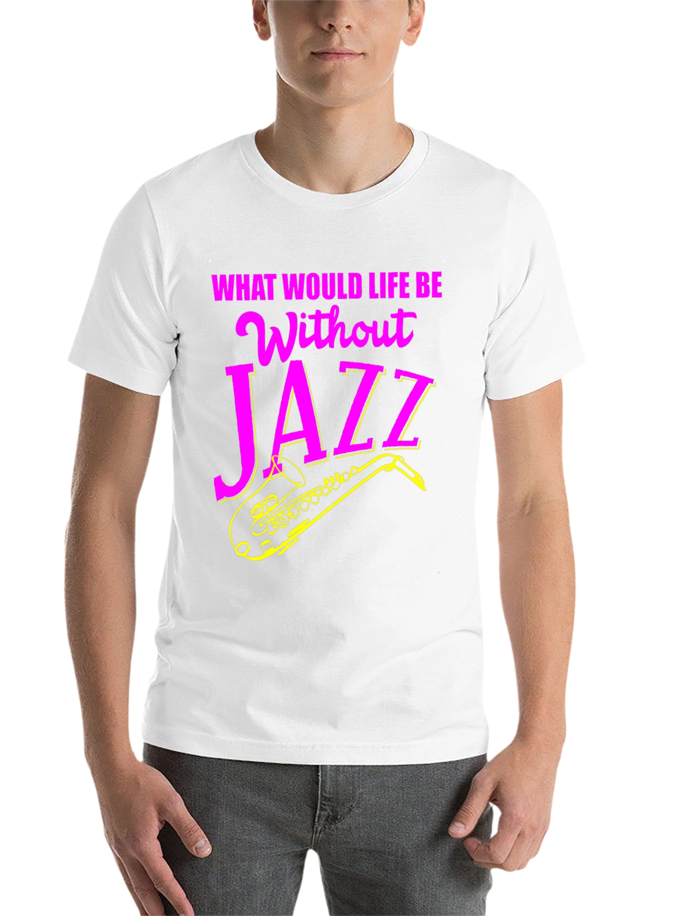 Black Jazz Music T-Shirt - What Would Life Be Without Jazz? view 14