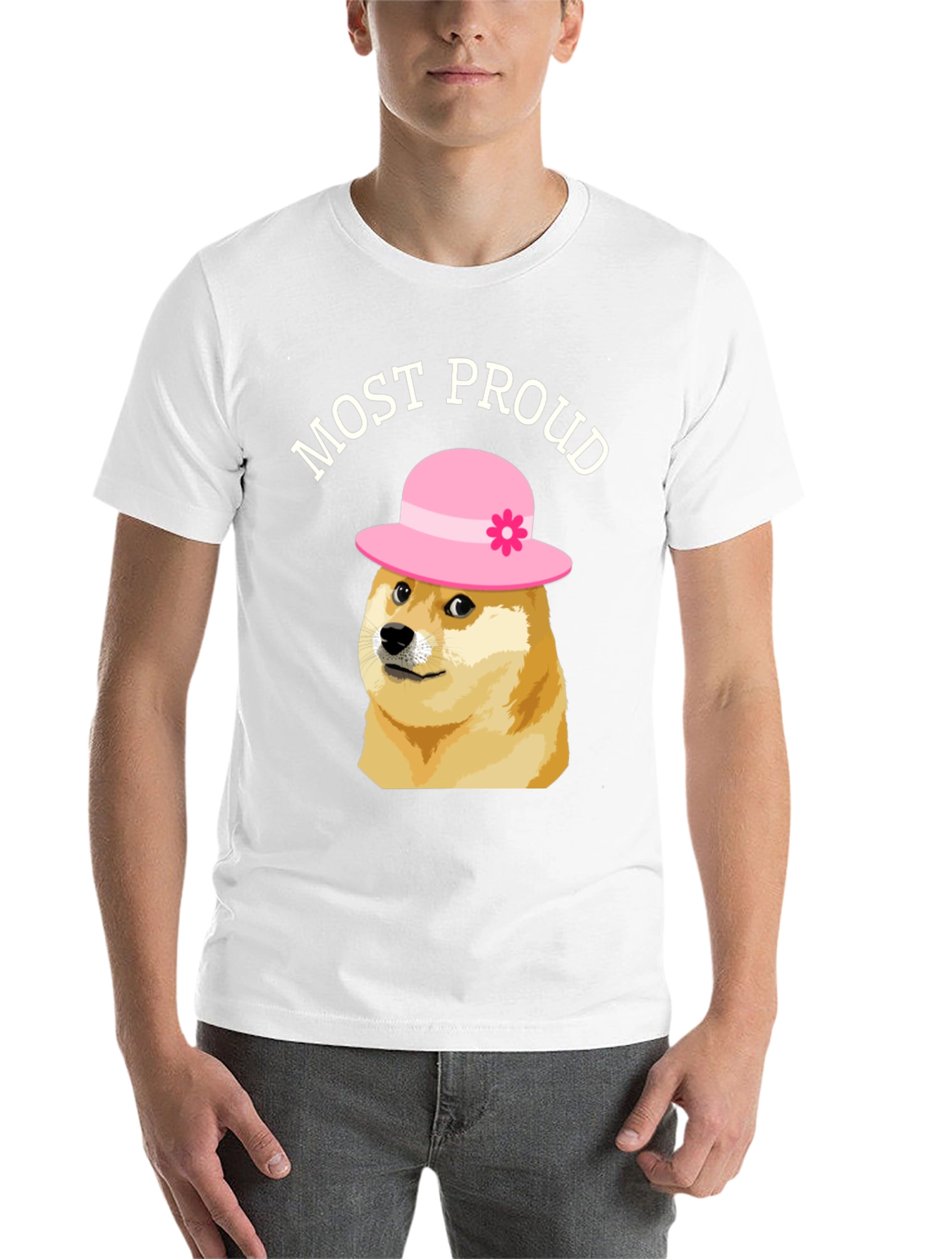 Black Most Proud Doge T-Shirt - Black view 14