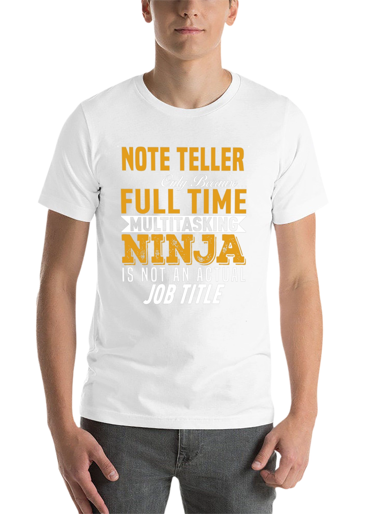 Black Note Teller Multitasking Ninja T-Shirt view 14
