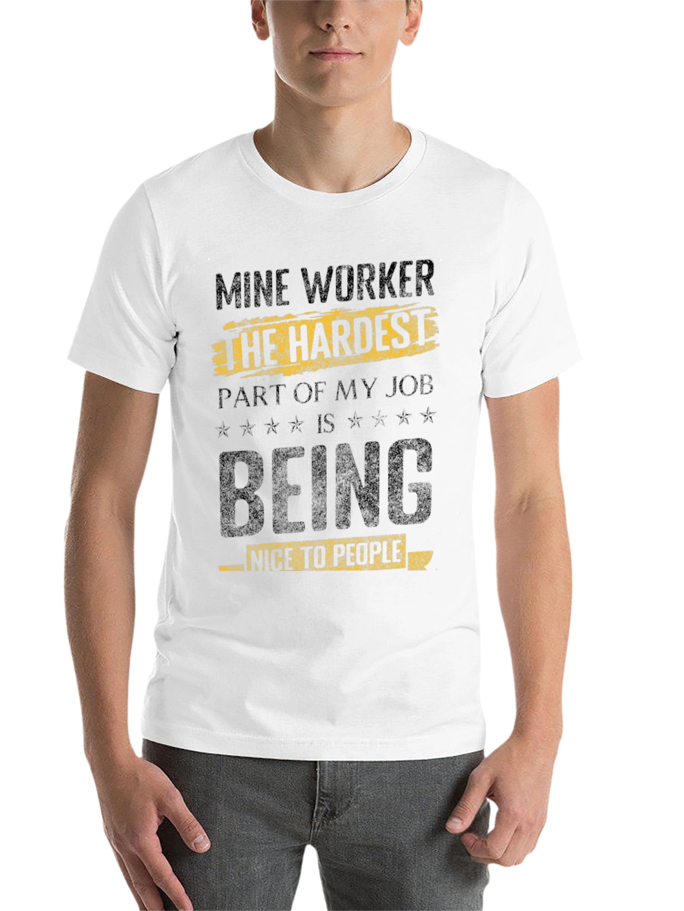 Black Mine Worker Hardest Job T-Shirt view 14