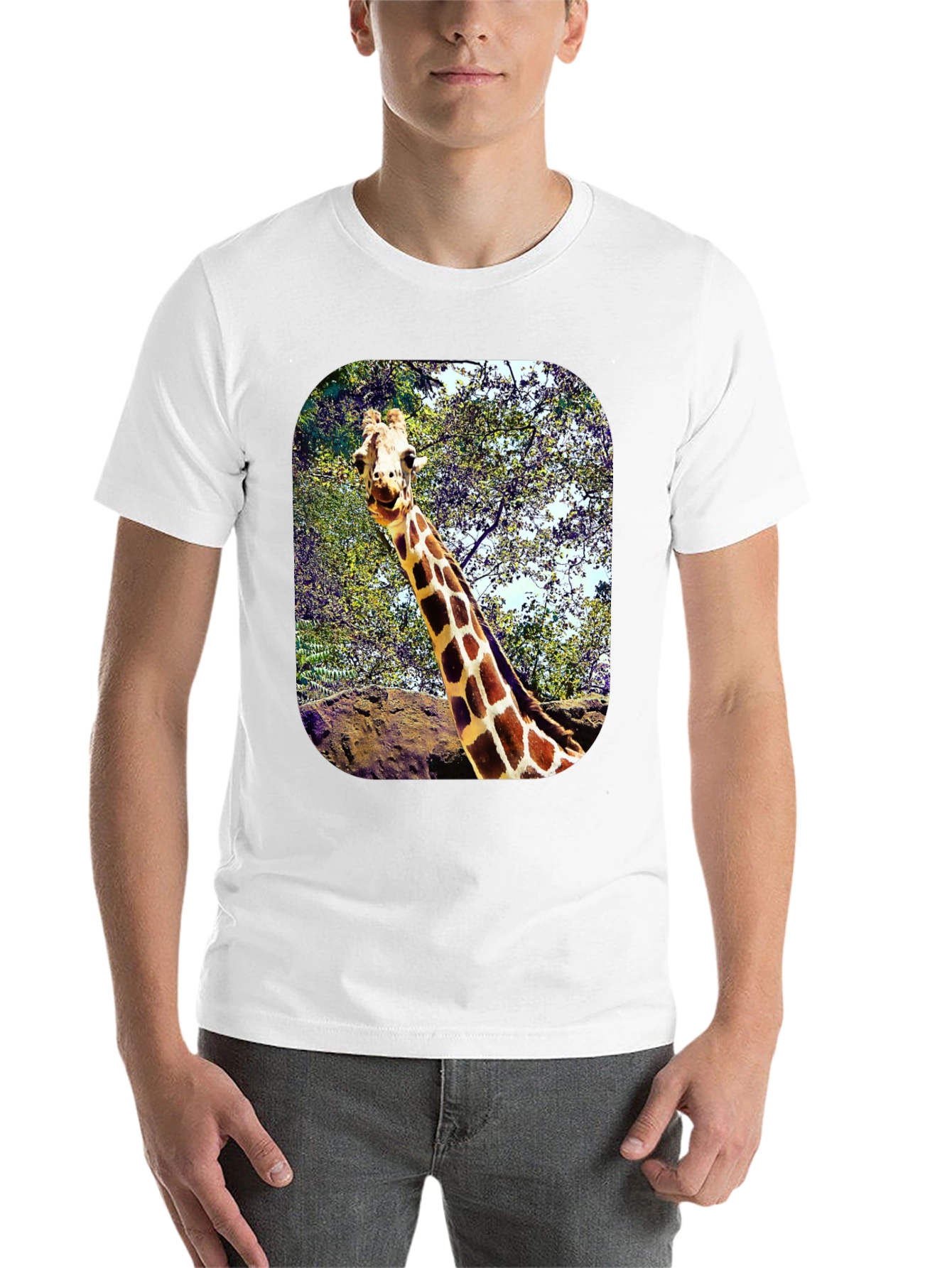 Black Giraffe Graphic T-Shirt - Unique Animal Tee view 14