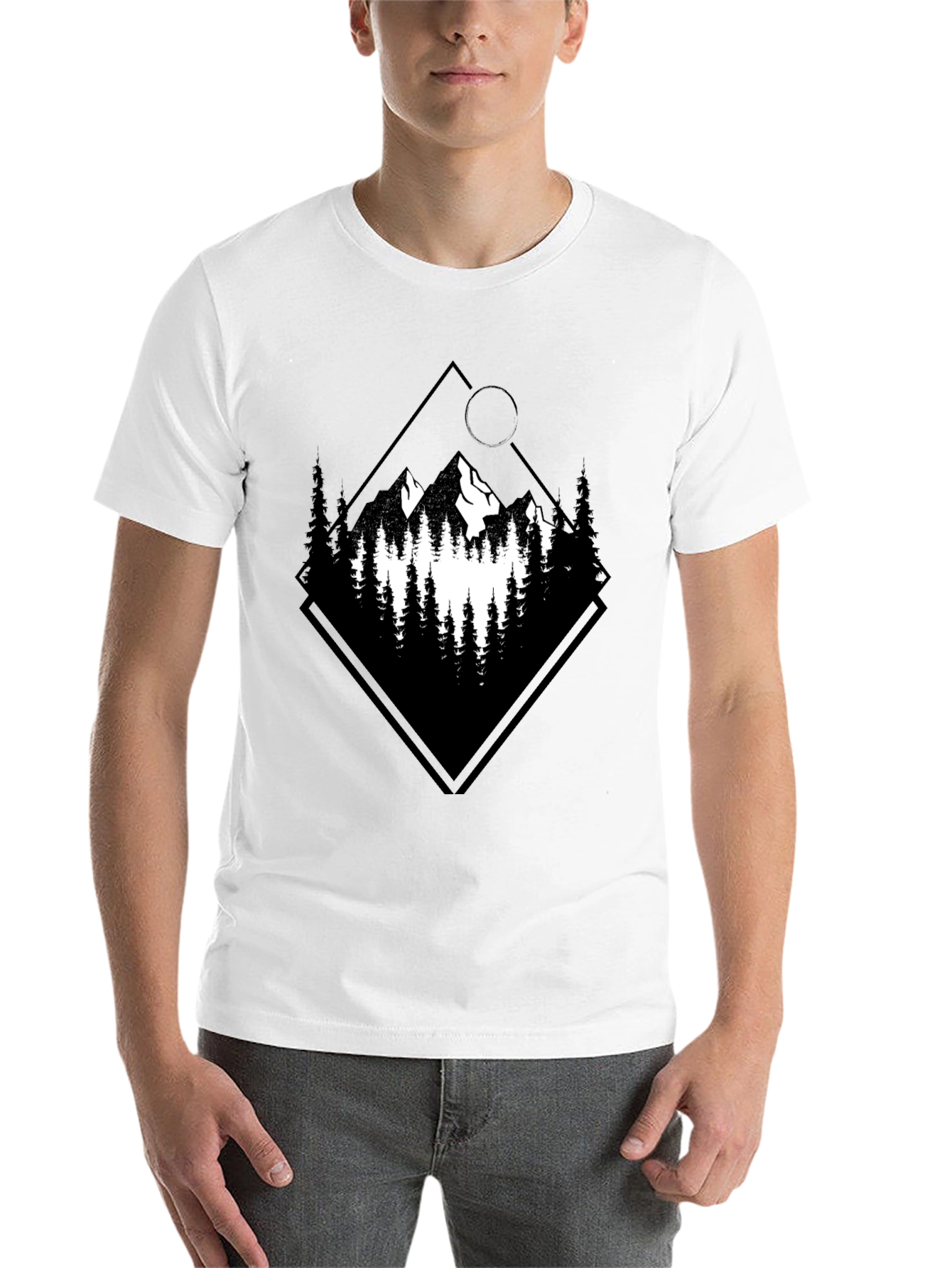 Black Mountain Graphic Tee - Nature Inspired Design view 14