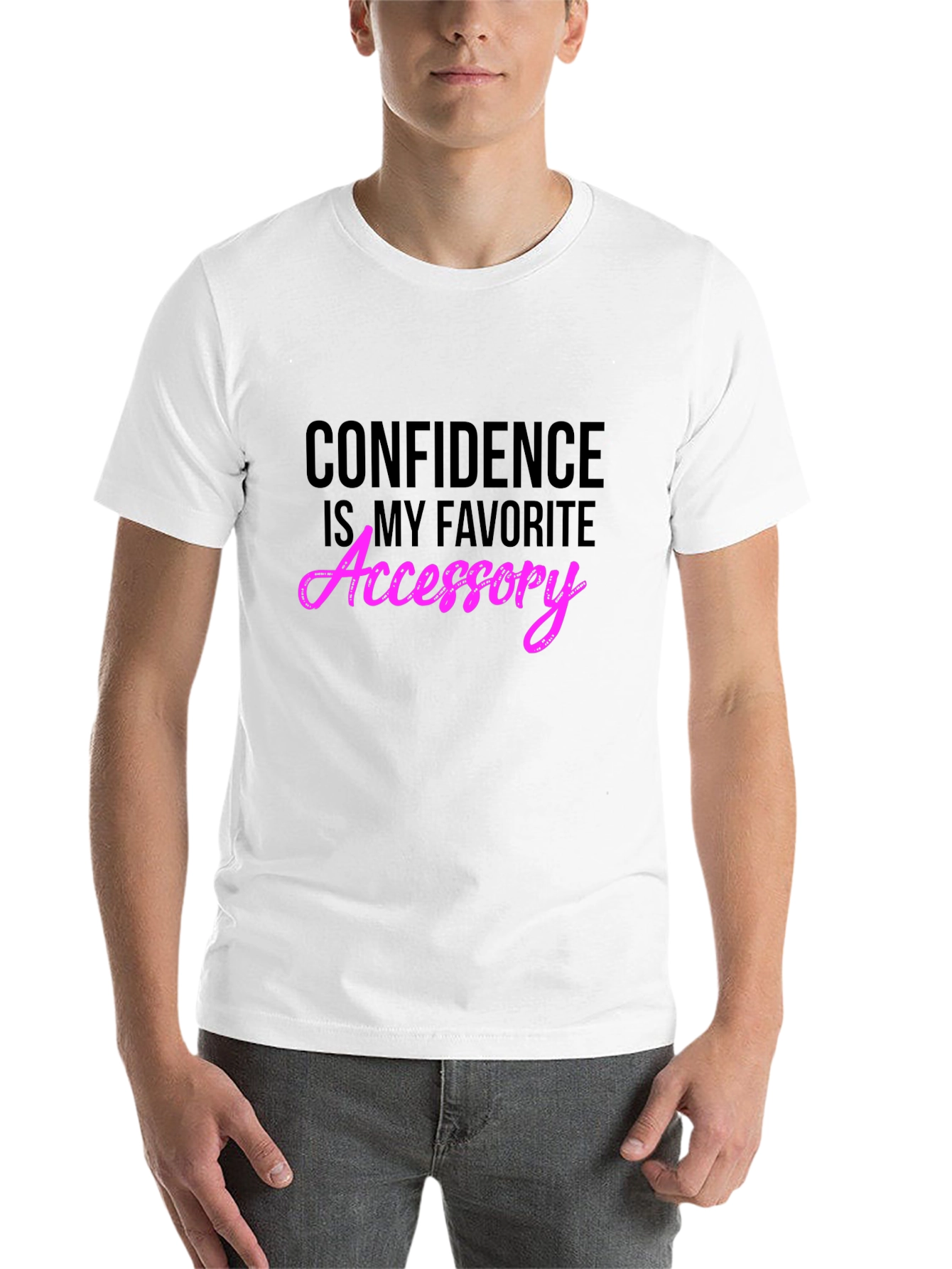 Black Confidence Accessory Black T-Shirt view 14