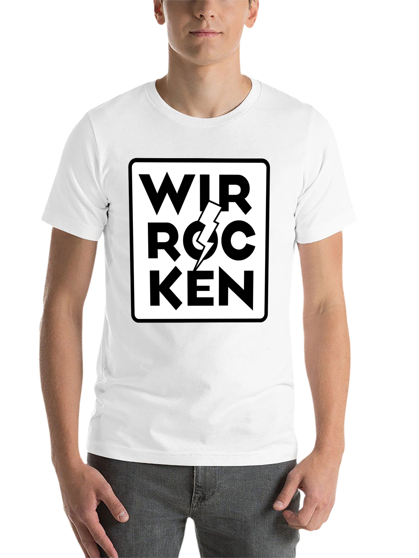 Black Wir Rocken T-Shirt - Black Graphic Tee view 14