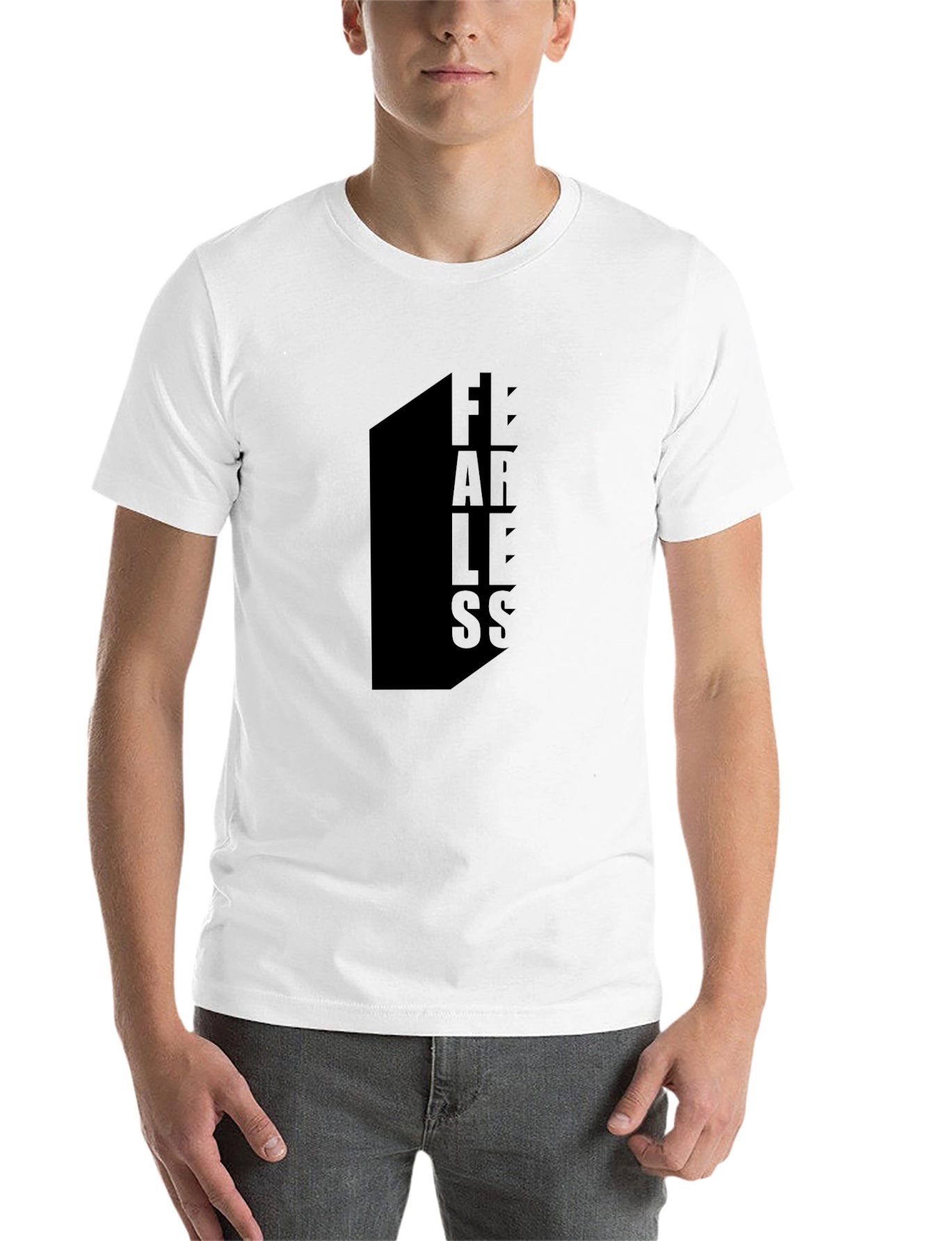 Black Fearless Black Graphic Tee view 14