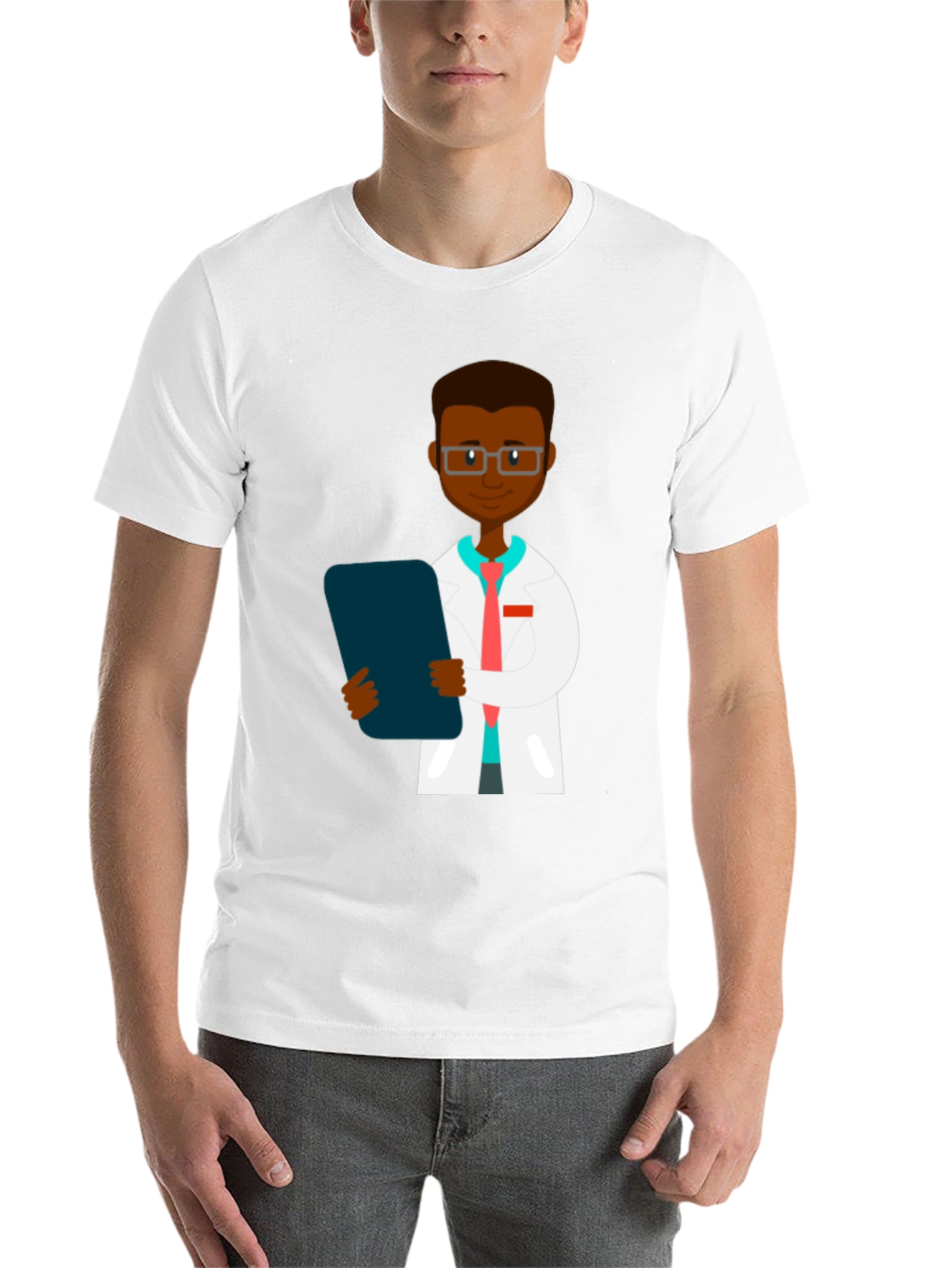 Black Doctor Graphic Tee - Black Unisex T-Shirt view 14