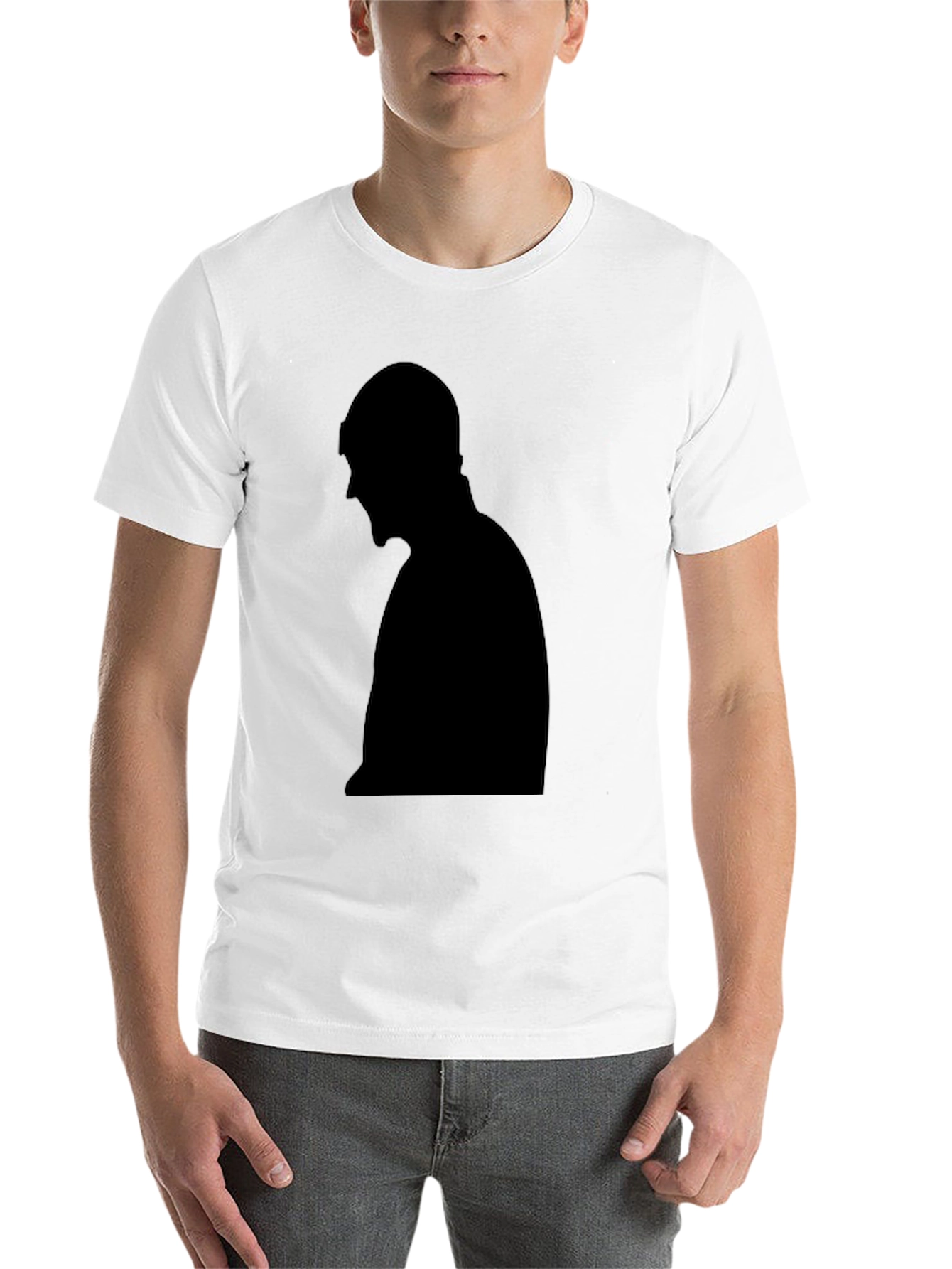 Black Silhouette Graphic Tee - Unisex Black T-Shirt view 14