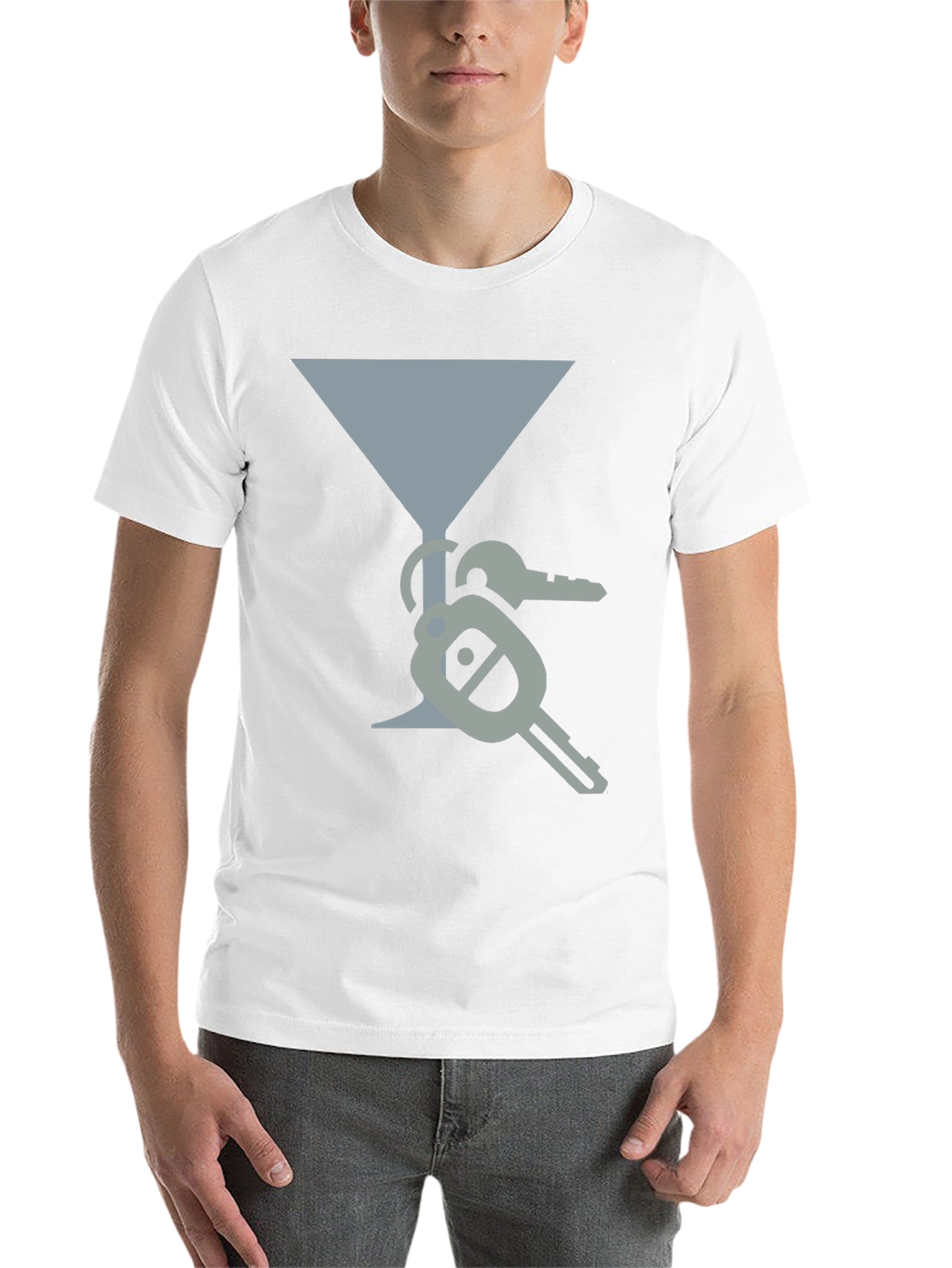 Black Martini Glass & Keys Graphic Tee view 14