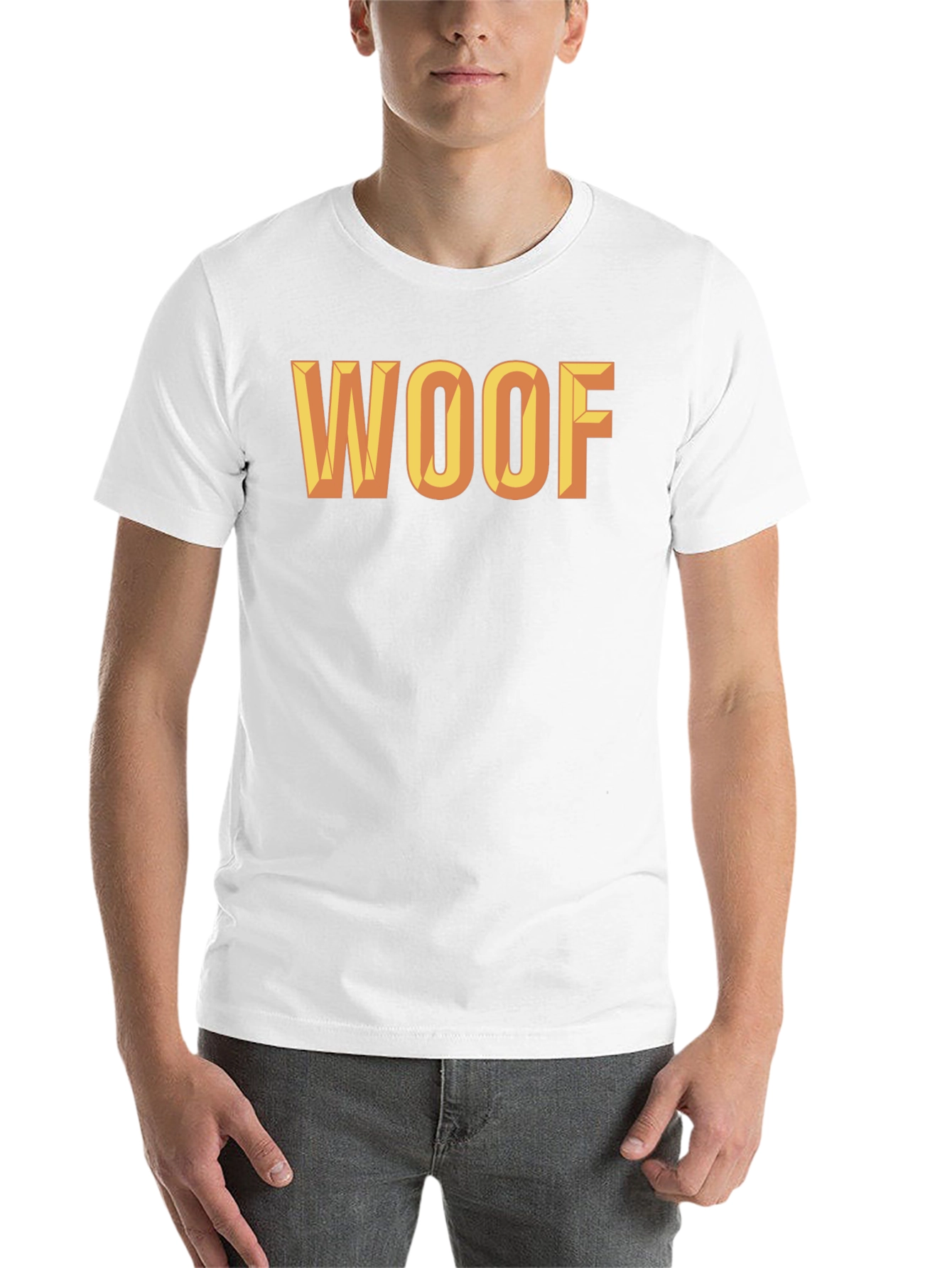 Black WOOF Graphic Tee - Bold Statement Shirt view 14