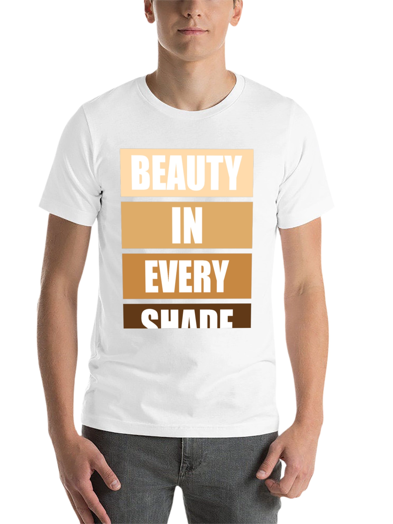 Black Beauty in Every Shade T-Shirt - Diverse Skin Tone Design view 14