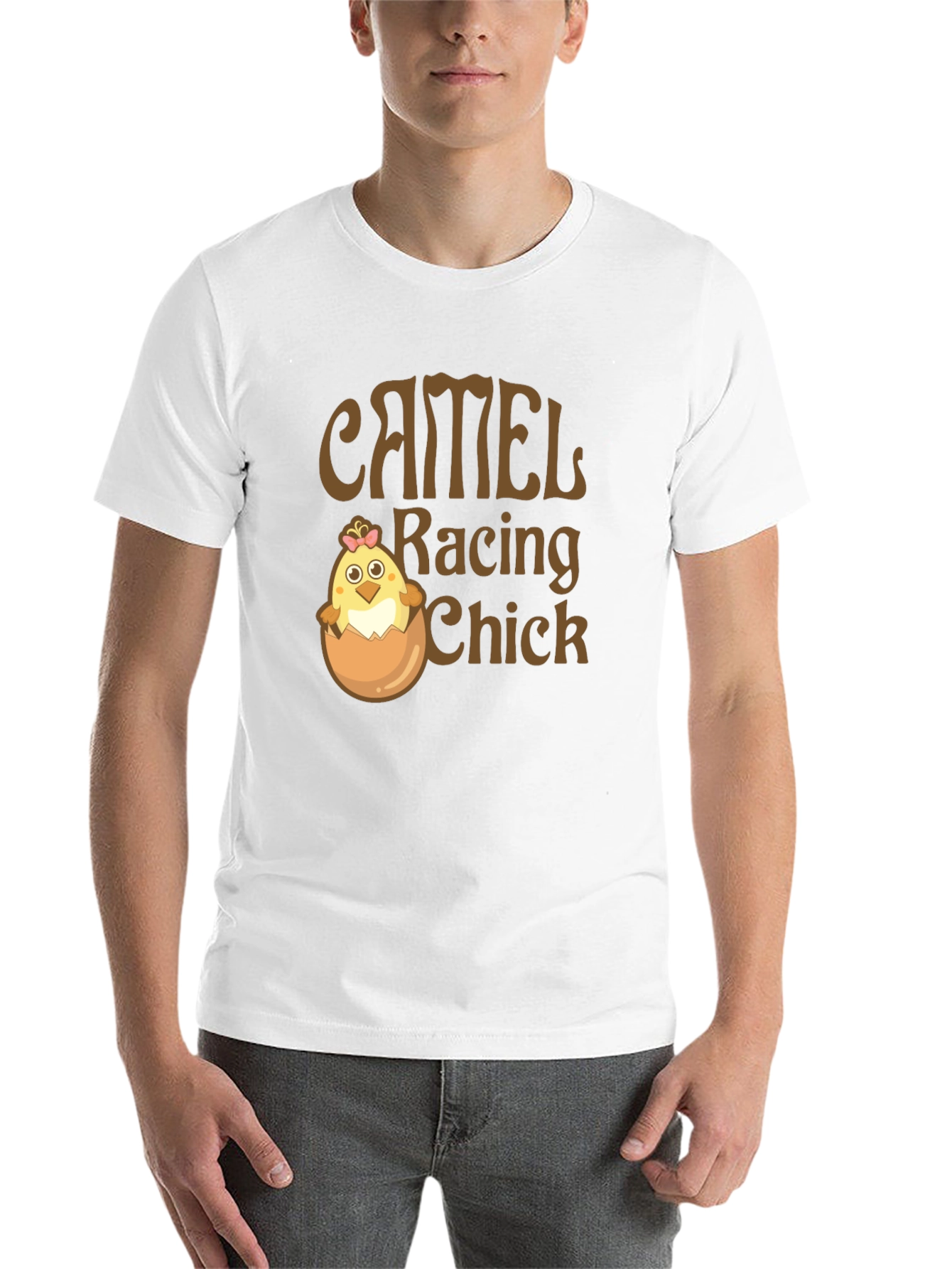 Black Camel Racing Chick Funny T-Shirt view 14