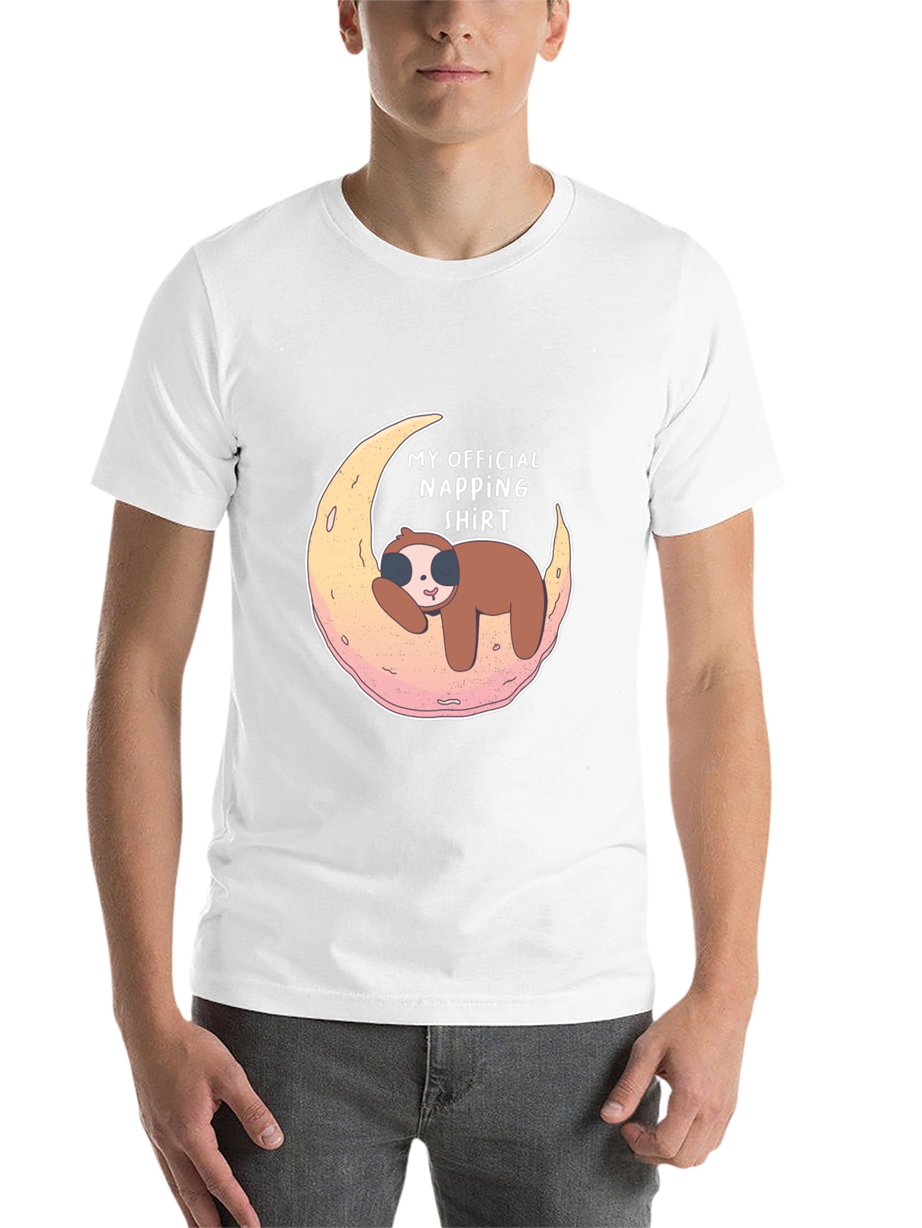 Black Napping Sloth T-Shirt - Official Napping Shirt Tee view 14