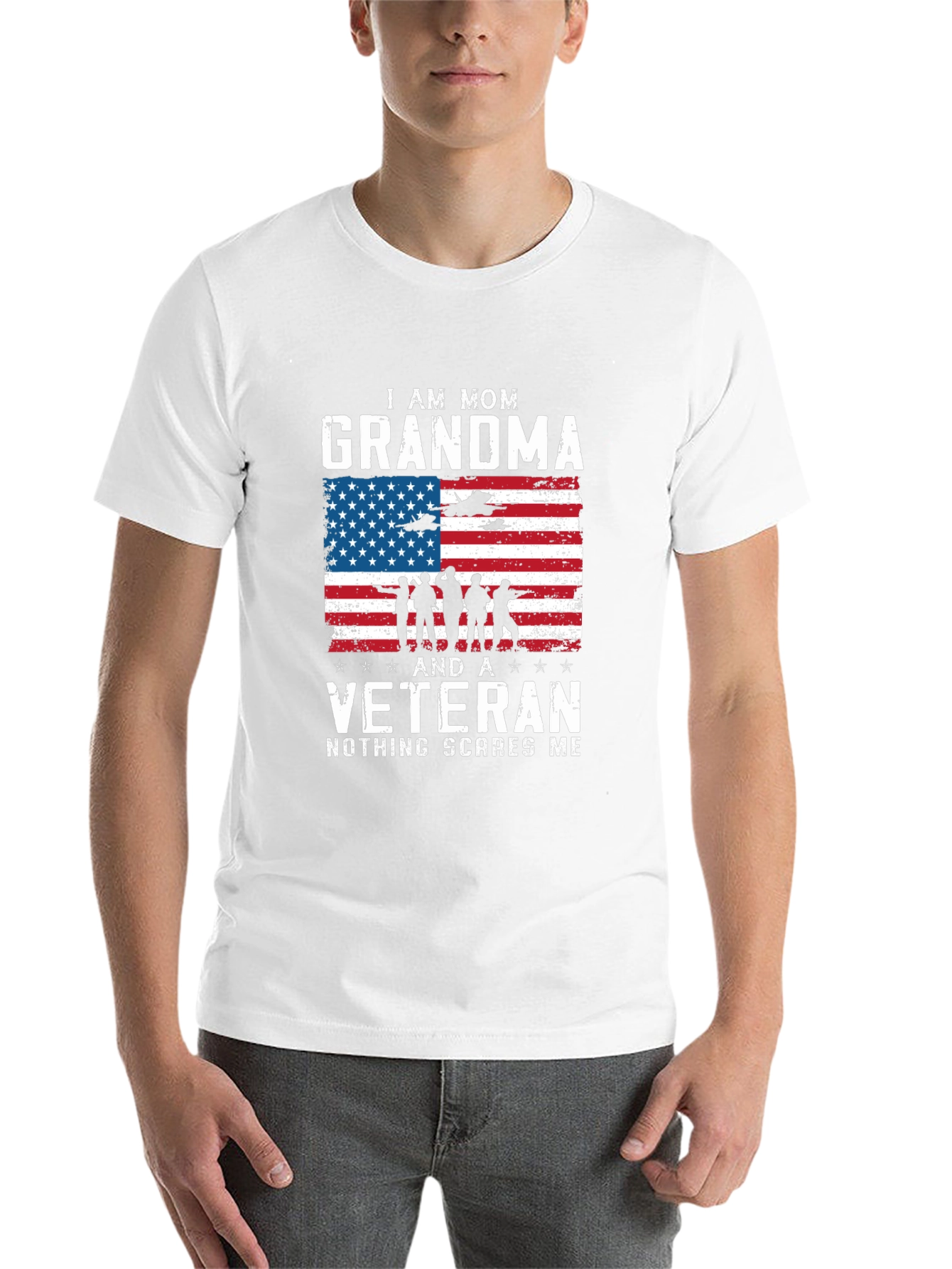 Black Mom Grandma Veteran Graphic Tee view 14