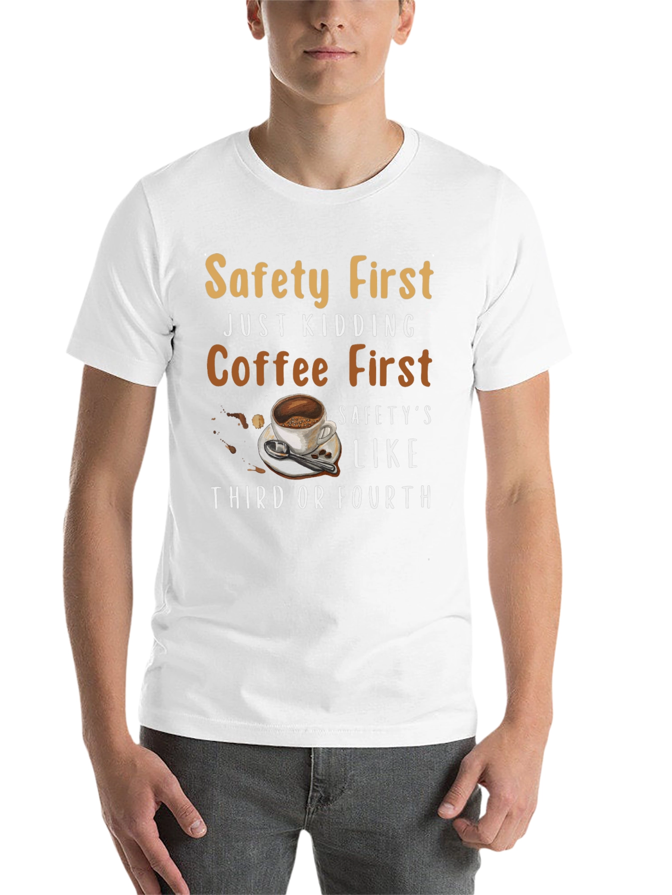 Black Coffee First T-Shirt Funny Sarcastic Novelty Tee view 14