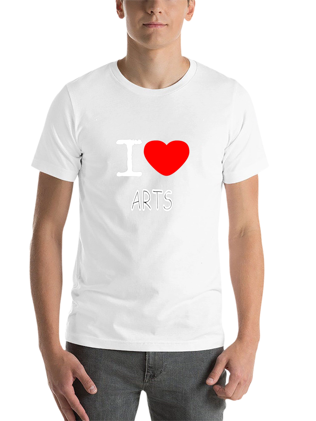 Black I Love Arts Graphic T-Shirt view 14