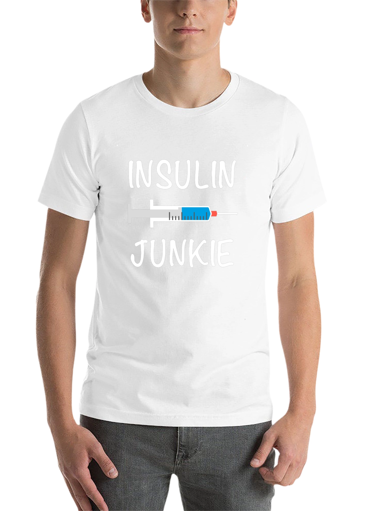 Black Insulin Junkie T-Shirt - Diabetic Awareness Tee view 14
