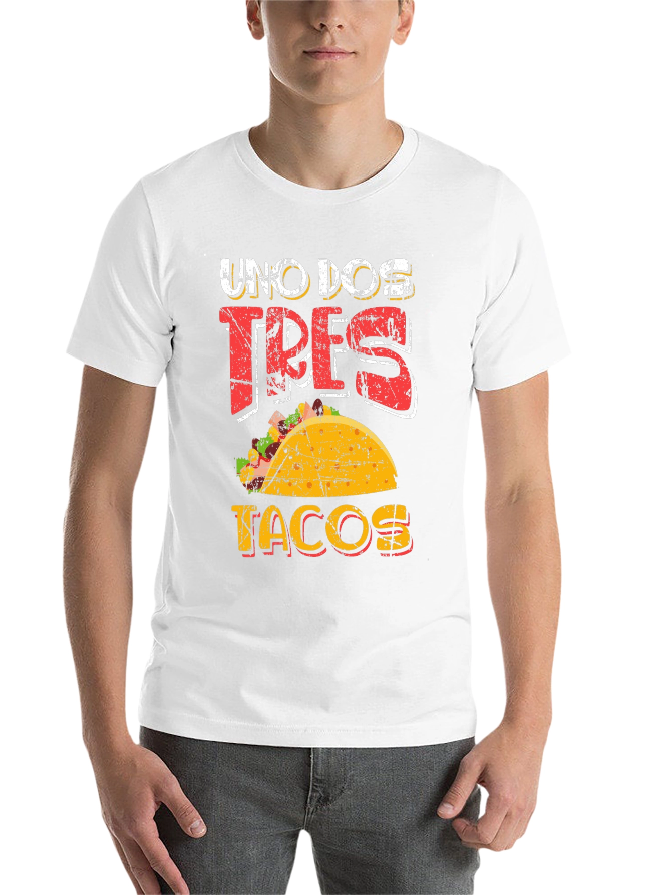 Black Uno Dos Tres Tacos Graphic T-Shirt view 14