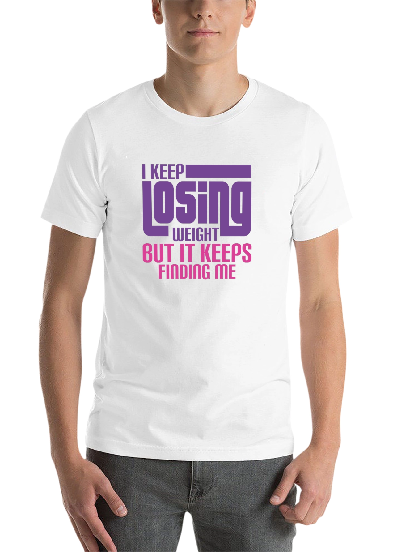 Black Funny Weight Loss T-Shirt - Losing Weight Humor view 14