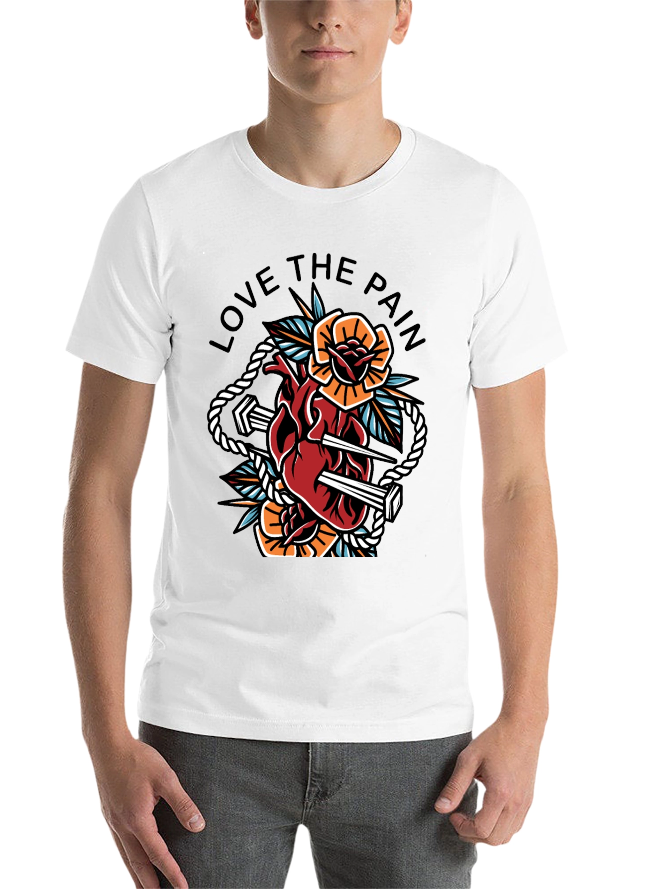 Black Love the Pain Graphic Tee view 14