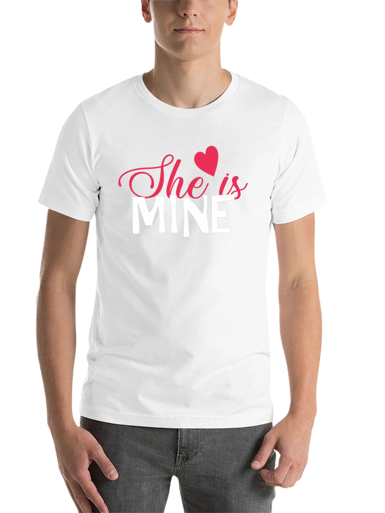 Black She is Mine Graphic Tee - Valentine's Day Gift view 14